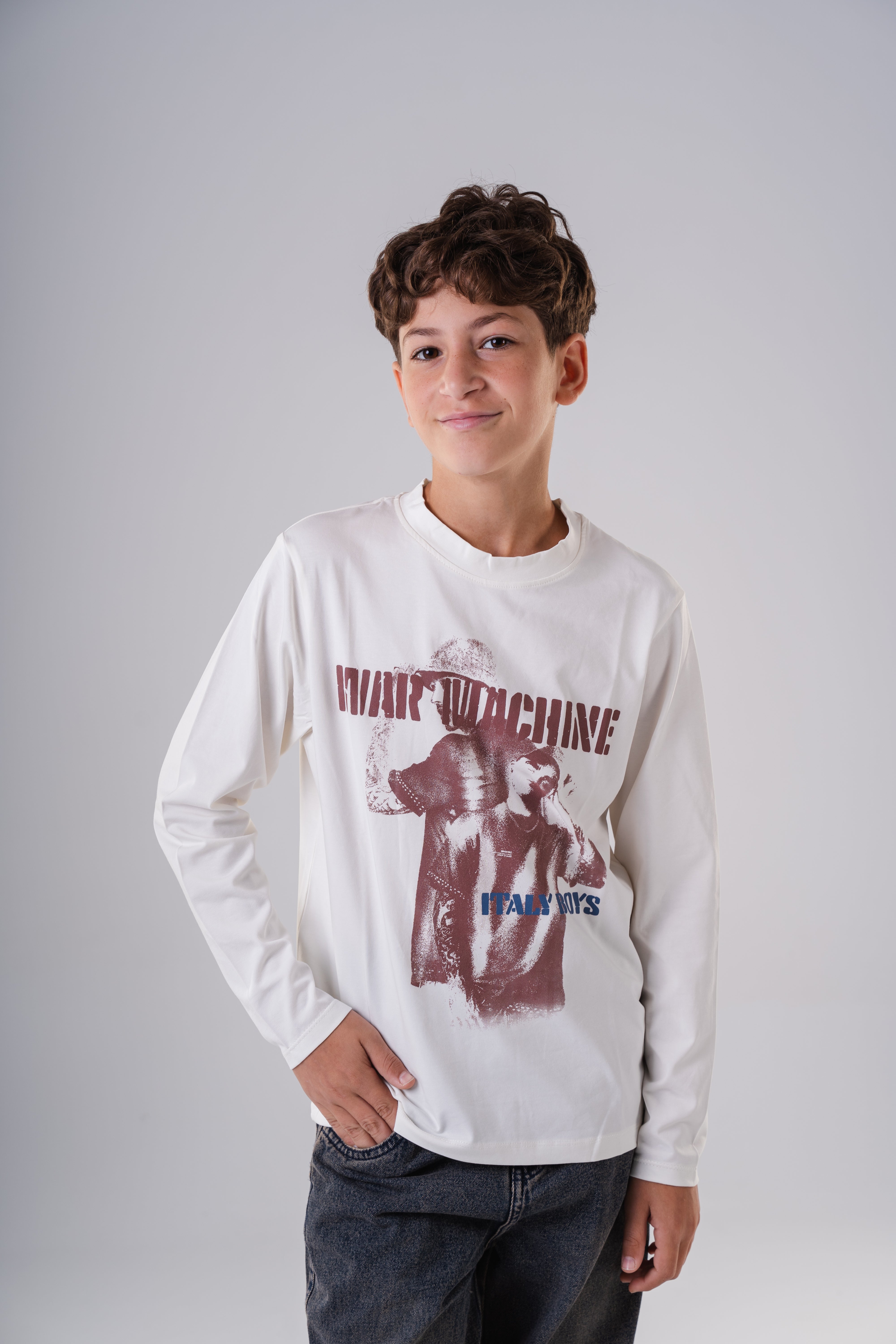 Boy's Long Sleeve Graphic Cotton Sweatshirt