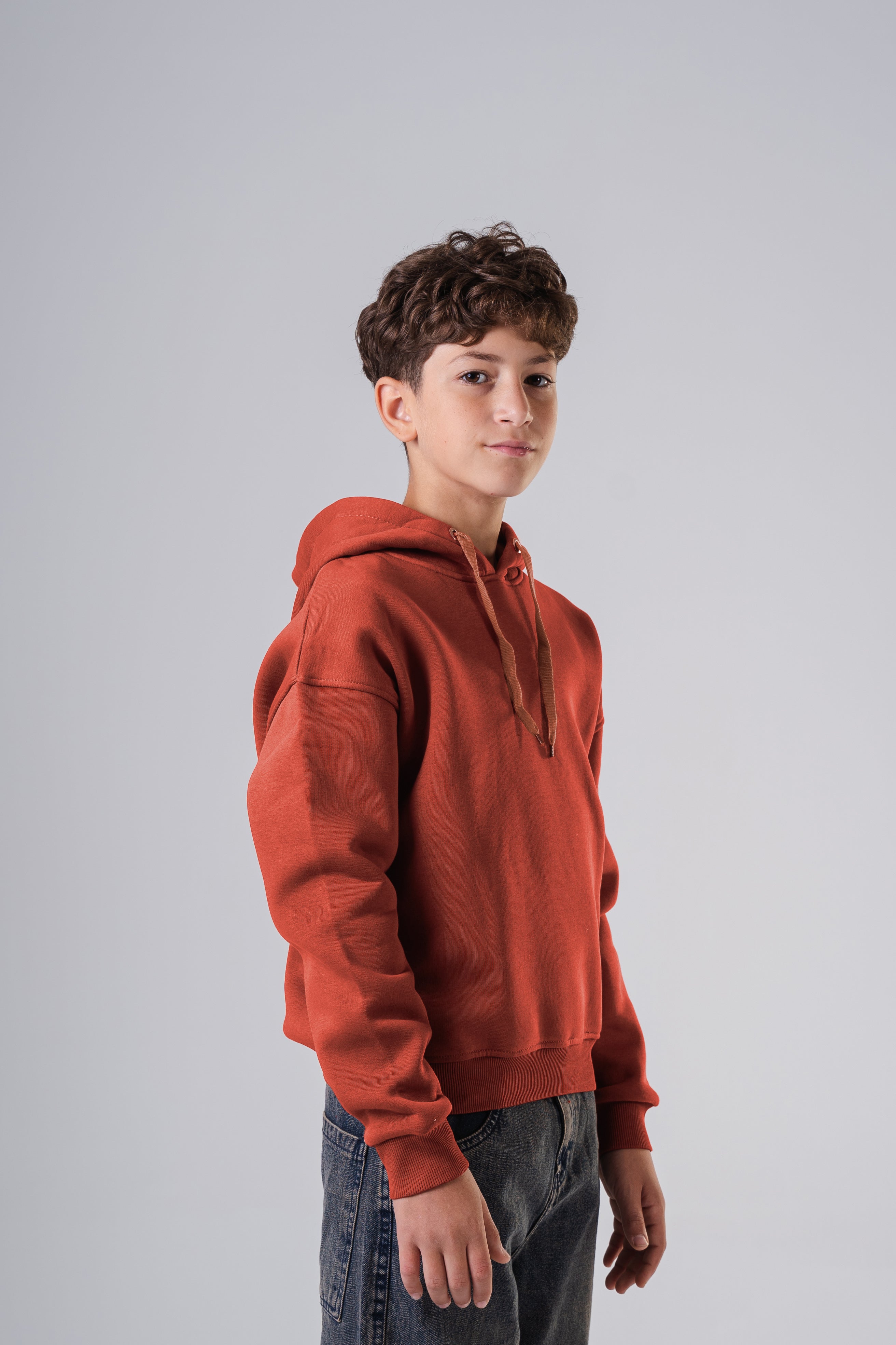 Boys Essential Hoodie with Embossed Lion Back