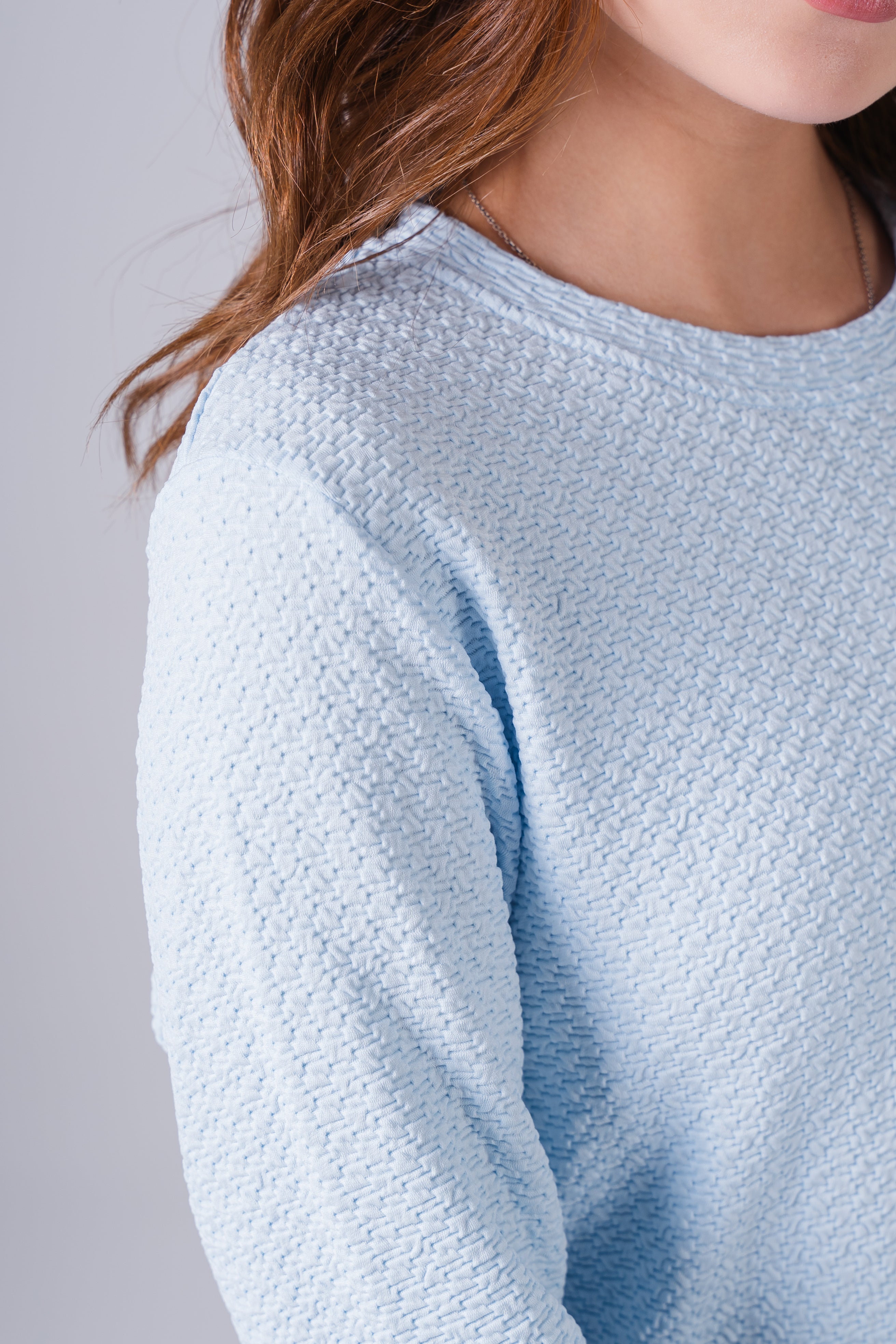 Girls Subtle Texture Essential Long-Sleeve Top