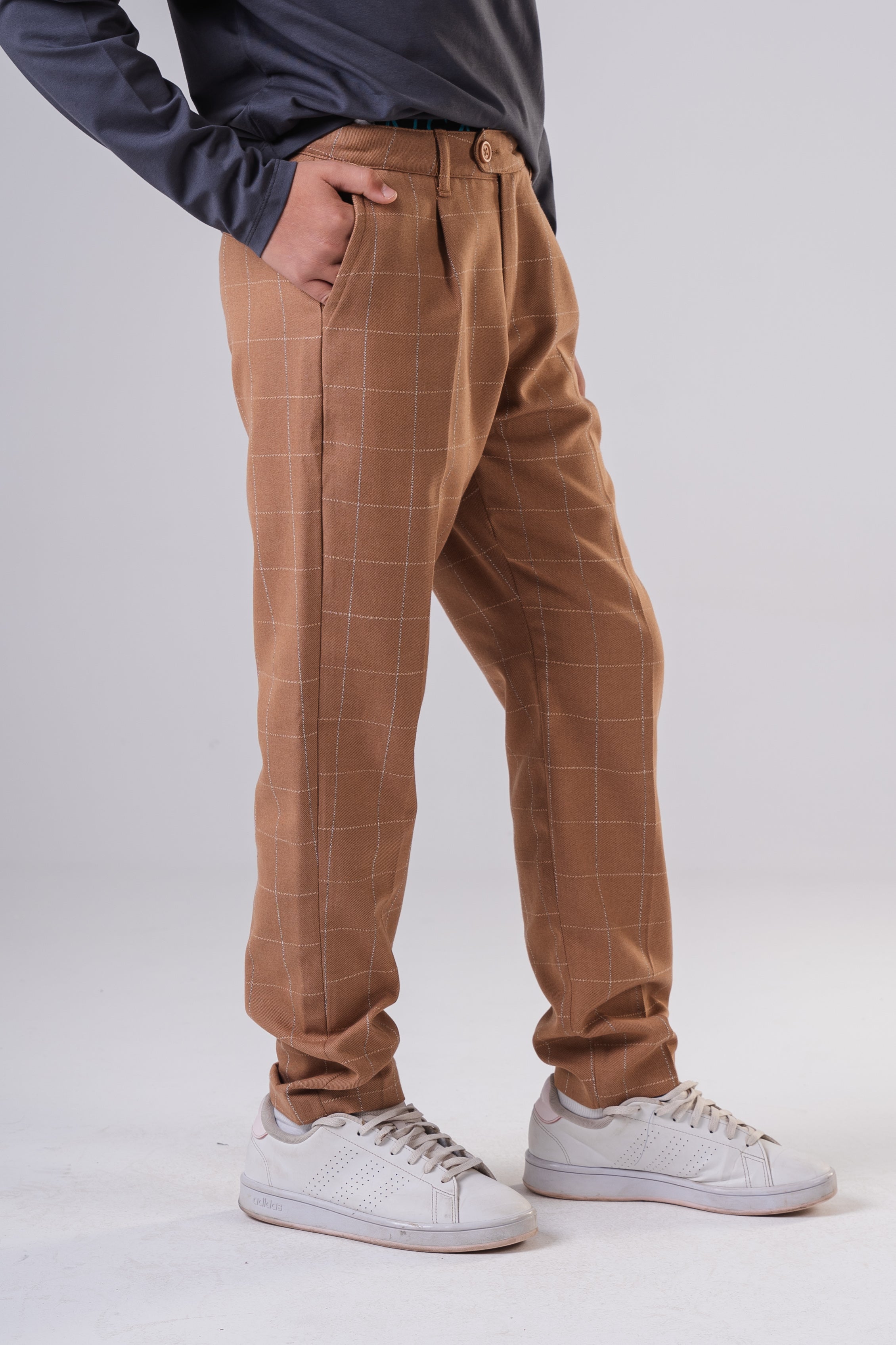 Boys' Checkered Plaid Trousers