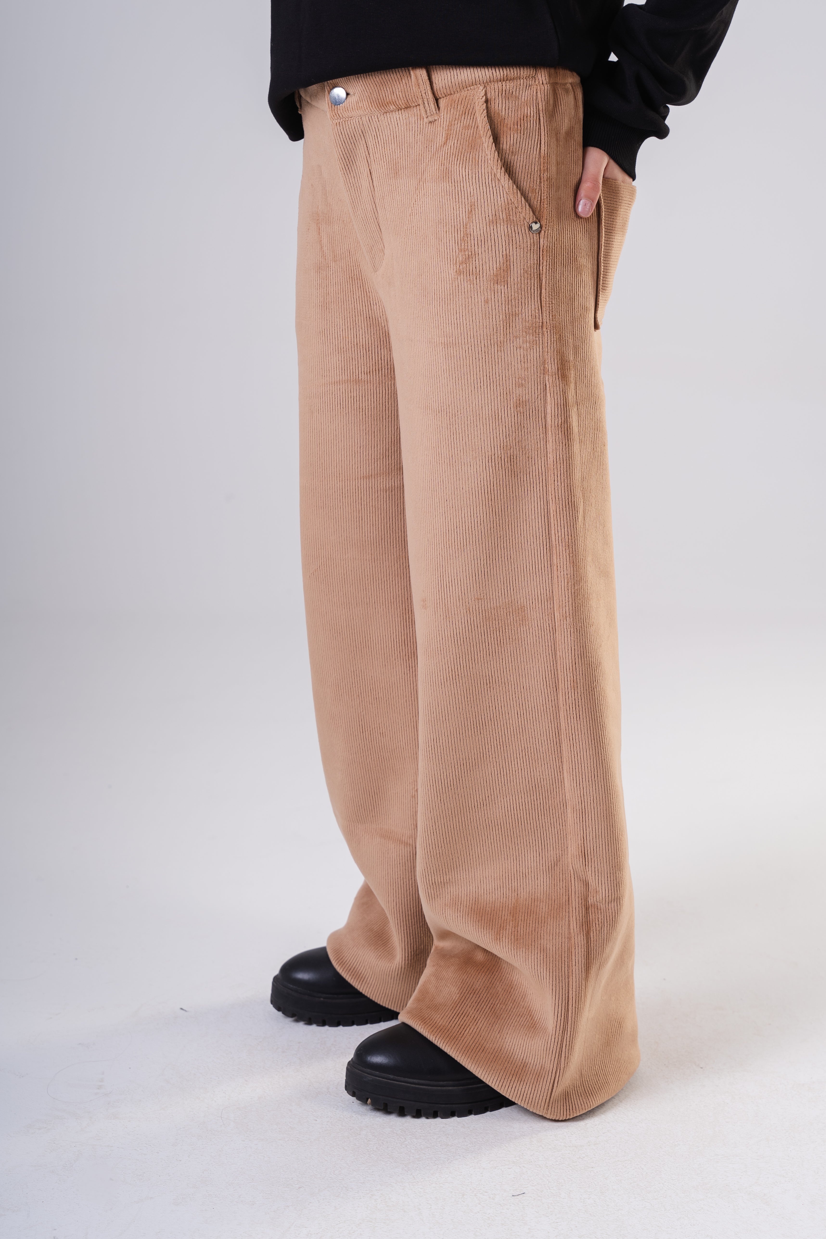 Girls' Corduroy Wide-Leg Trousers