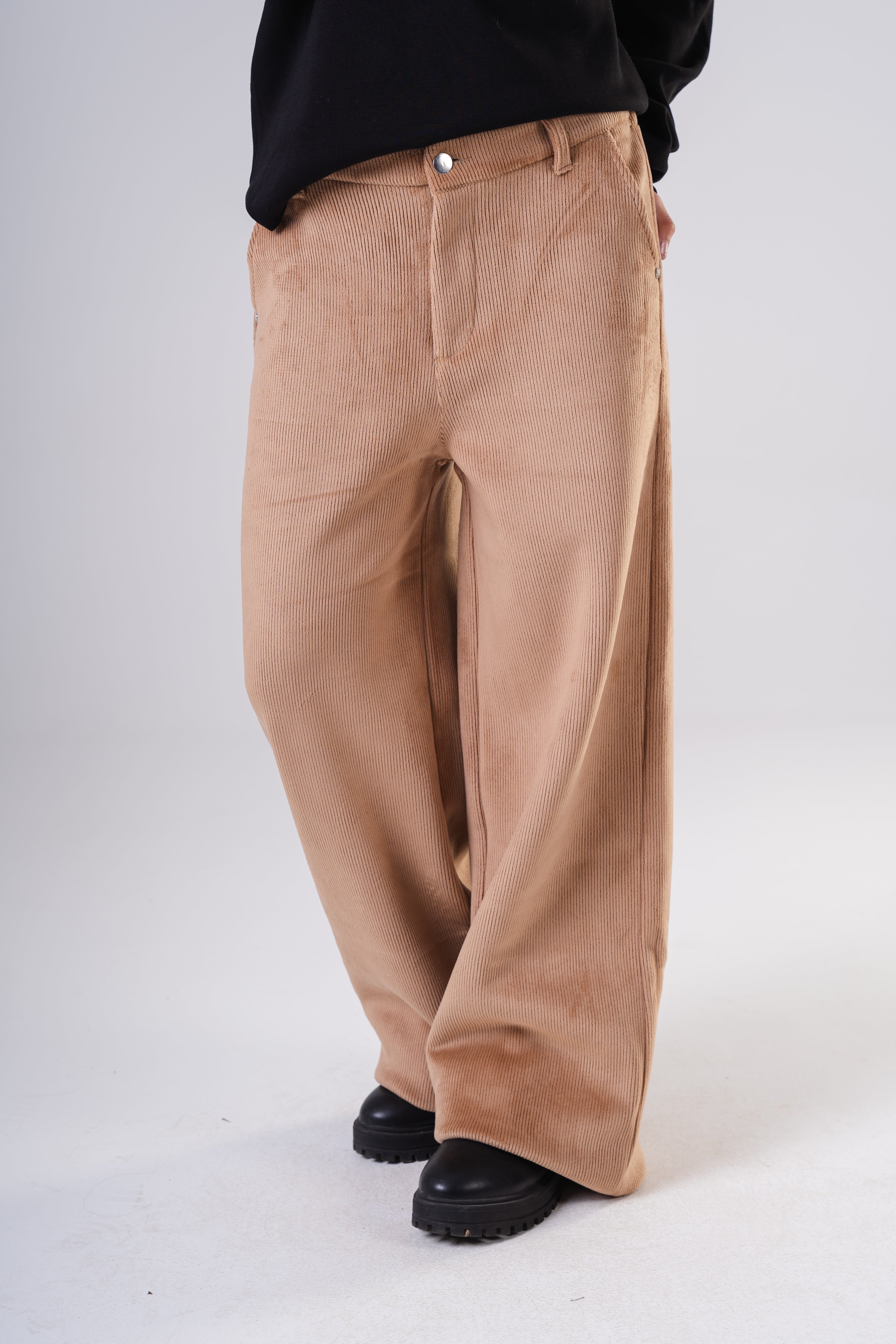 Girls' Corduroy Wide-Leg Trousers