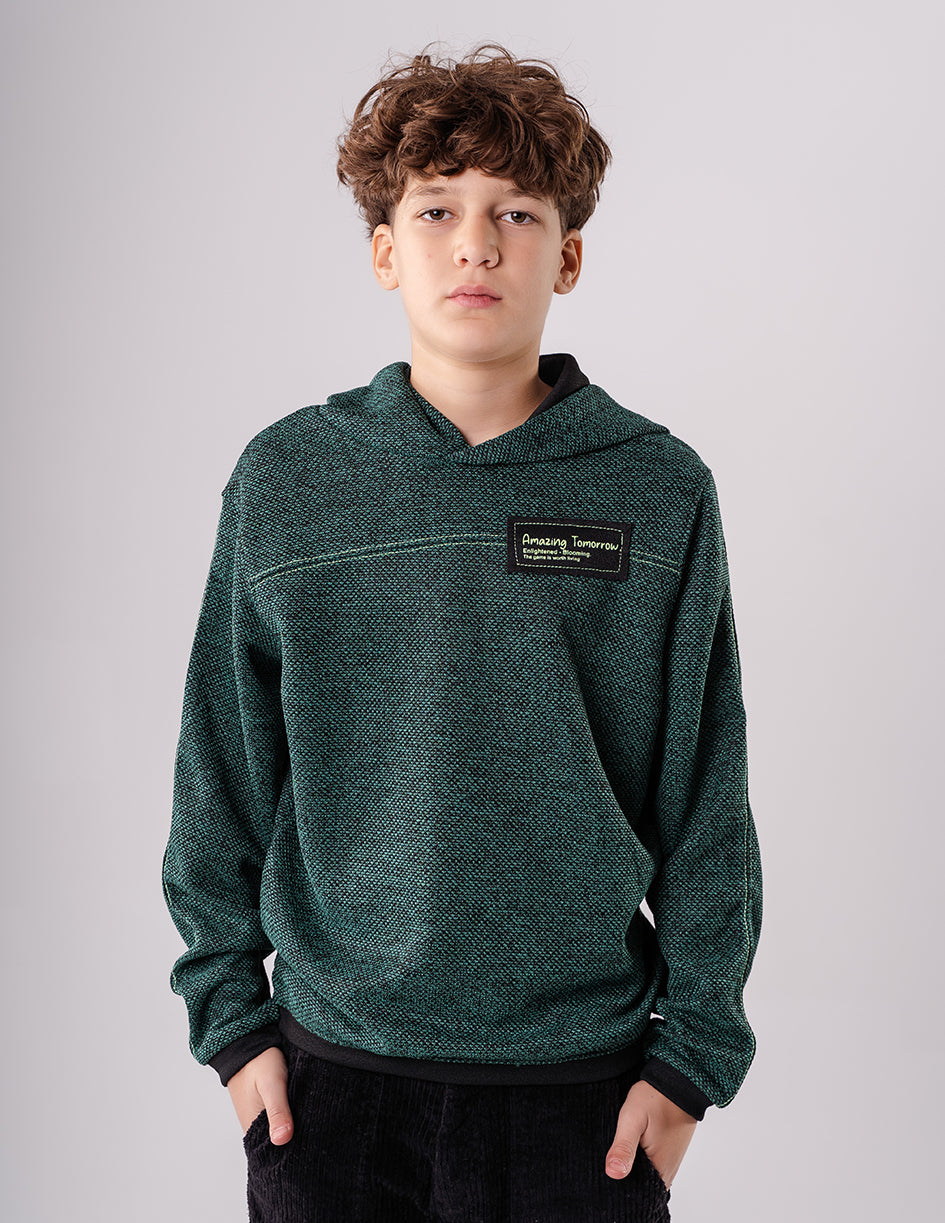 Boys Dark Olive Hoodie