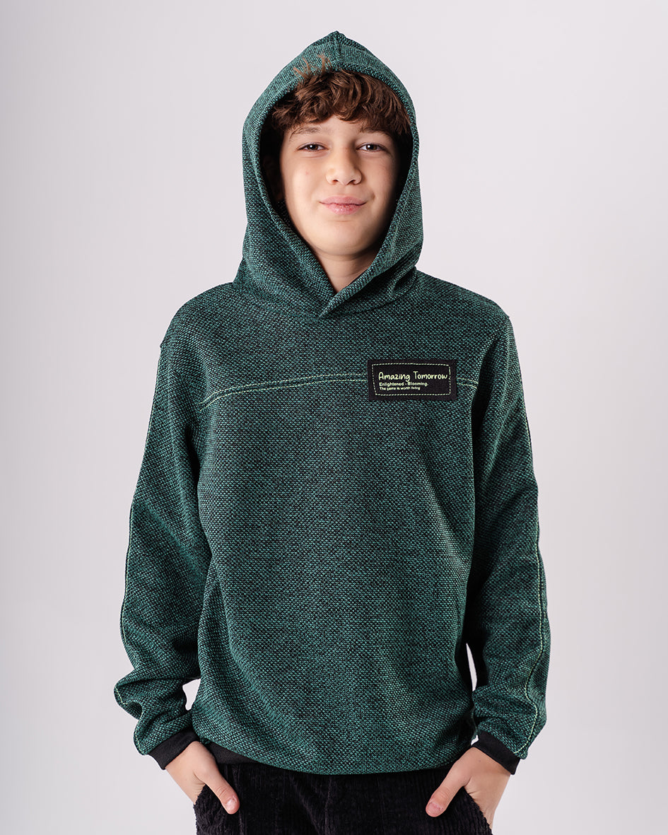 Boys Dark Olive Hoodie