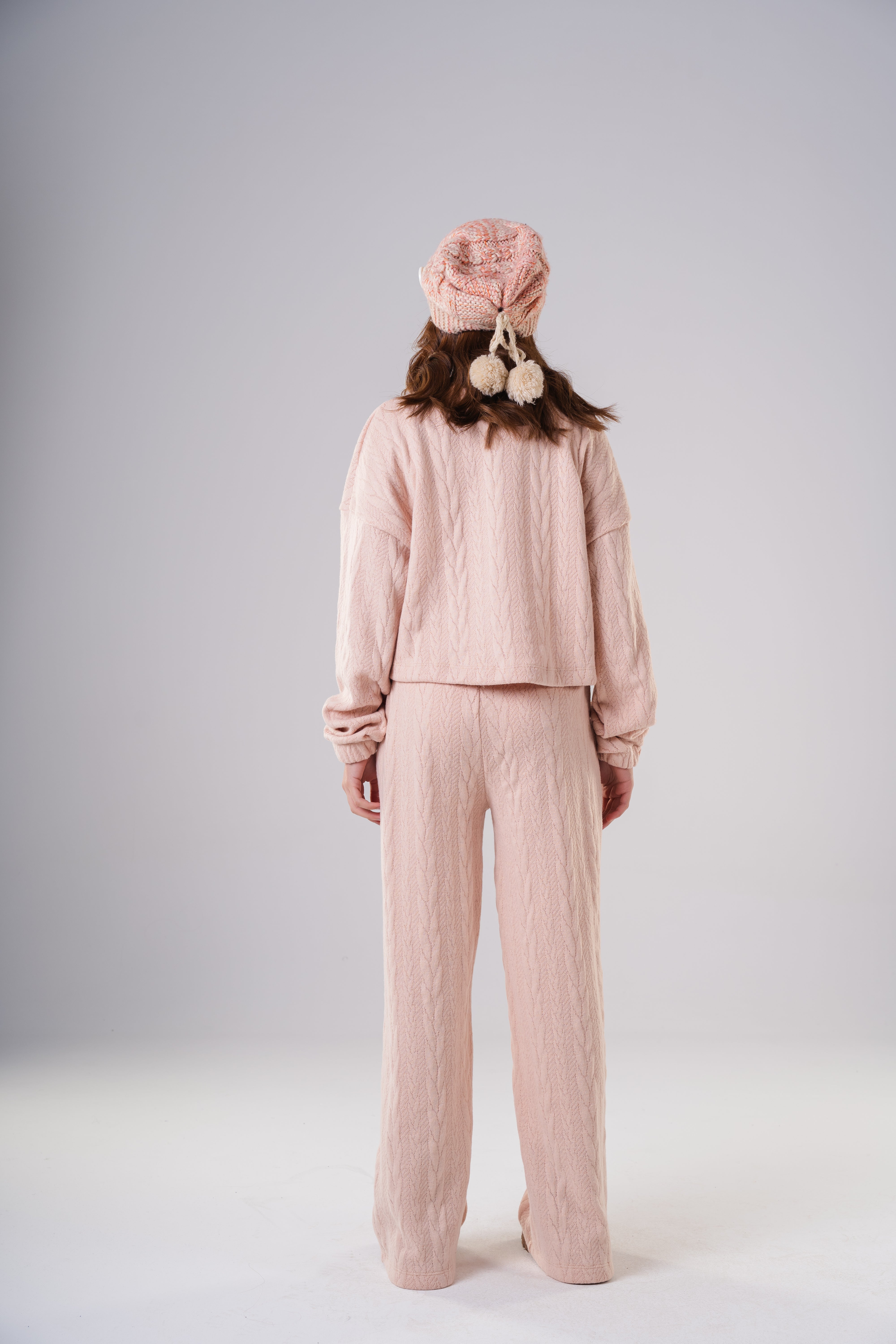 Girls Cozy Knitted Loungewear Set