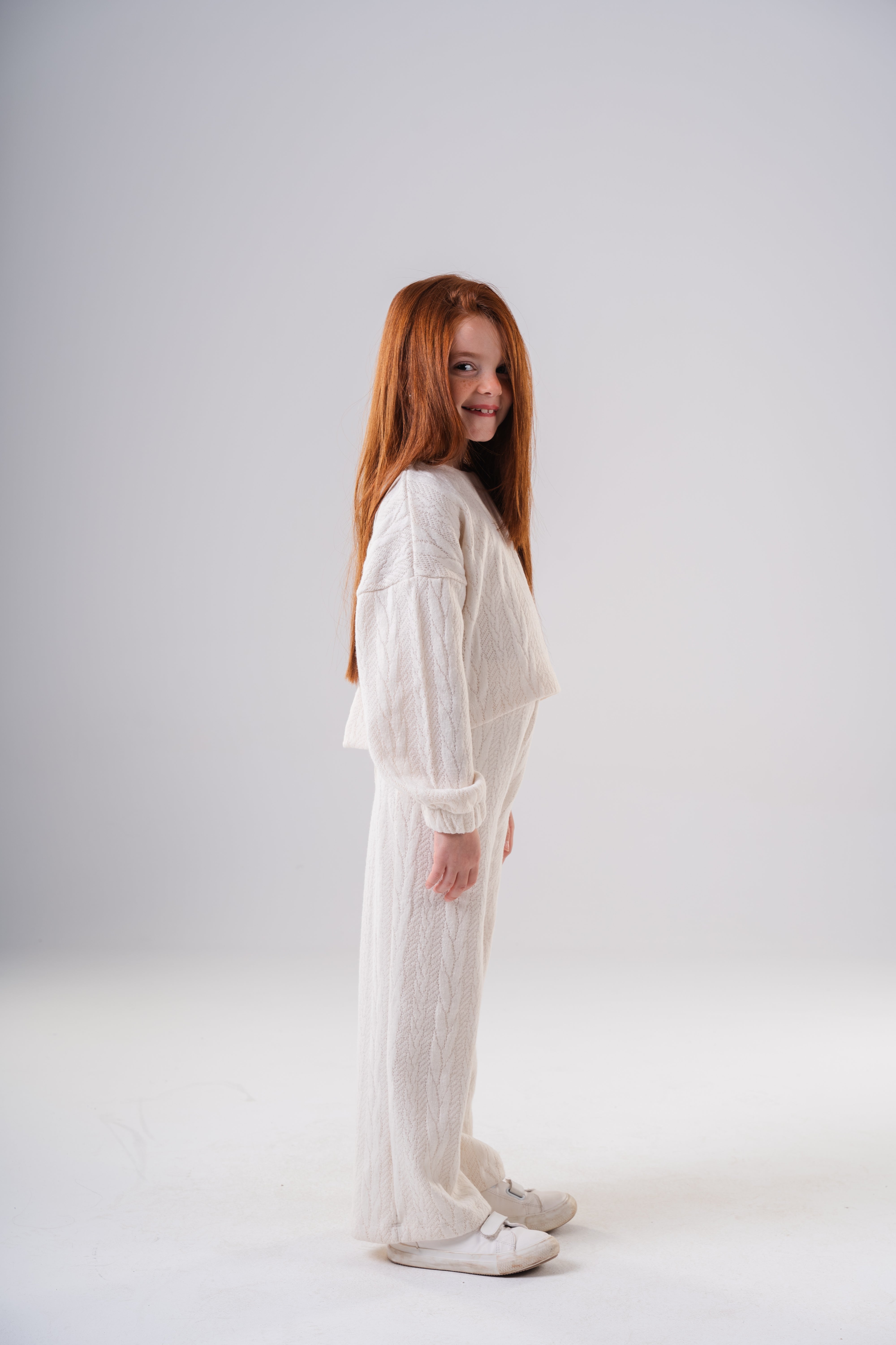 Girls Cozy Knitted Loungewear Set