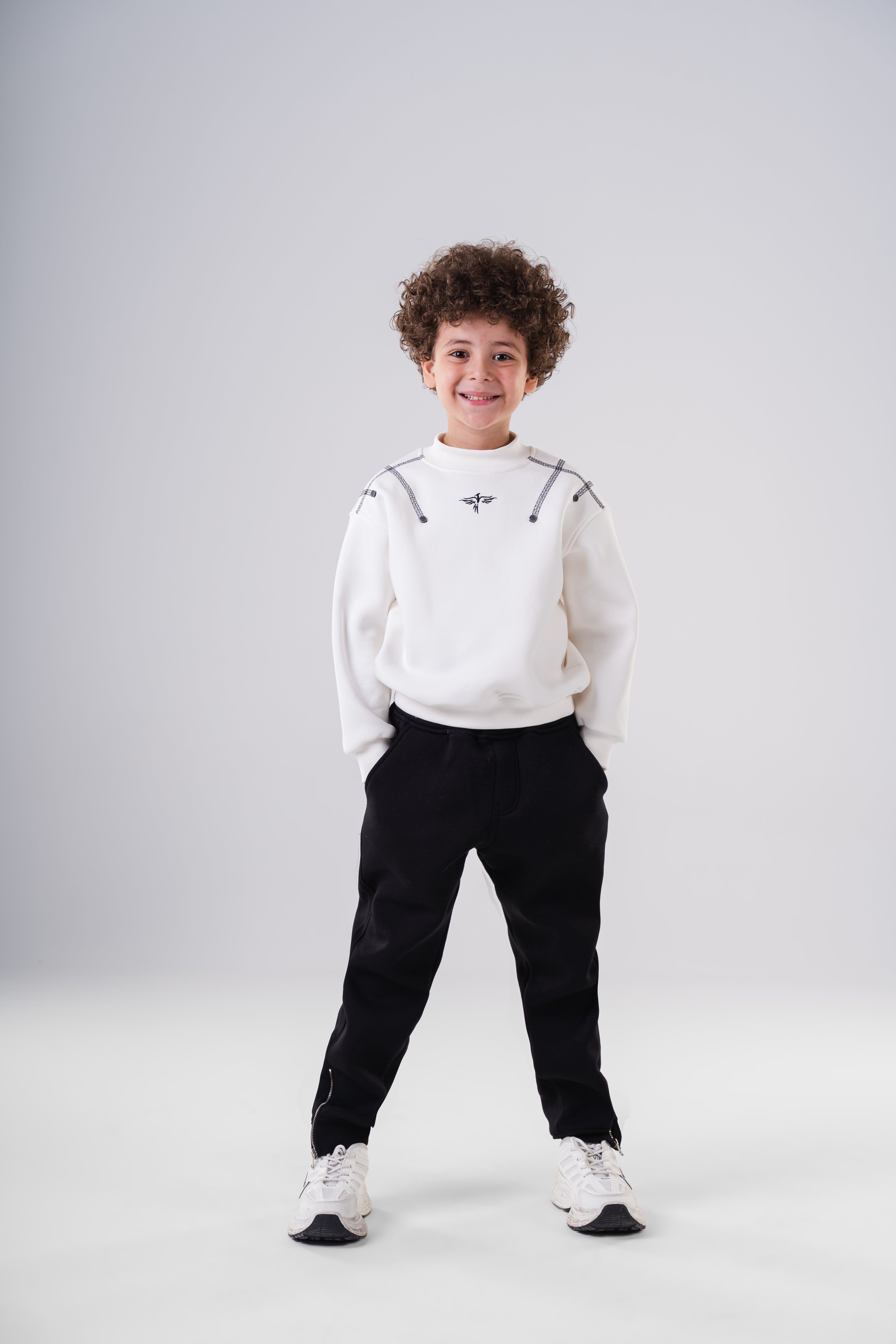 Boy's Classic Fleece Joggers with Ankle Zippers