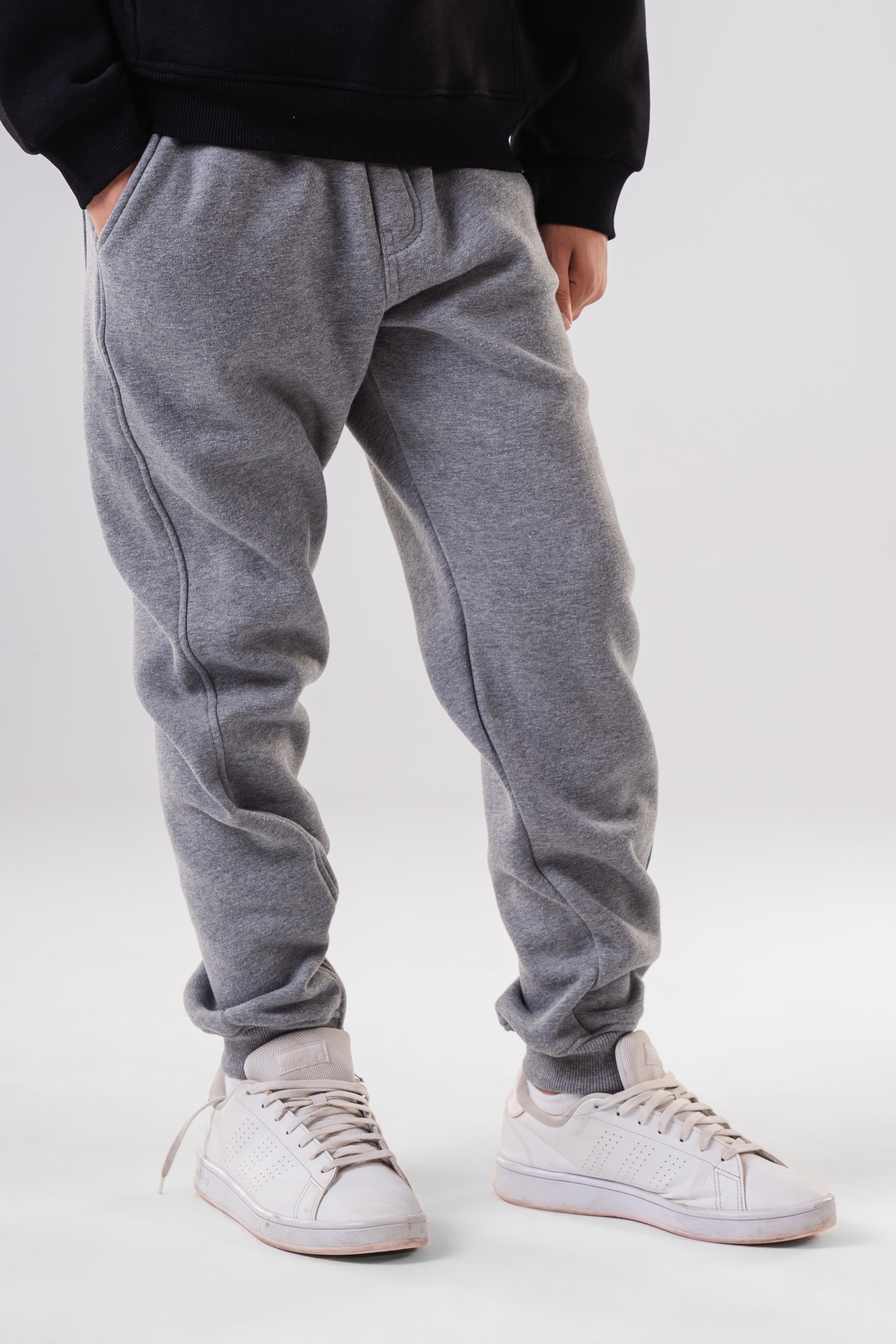 Boy's Classic Fleece Joggers with Ankle Zippers