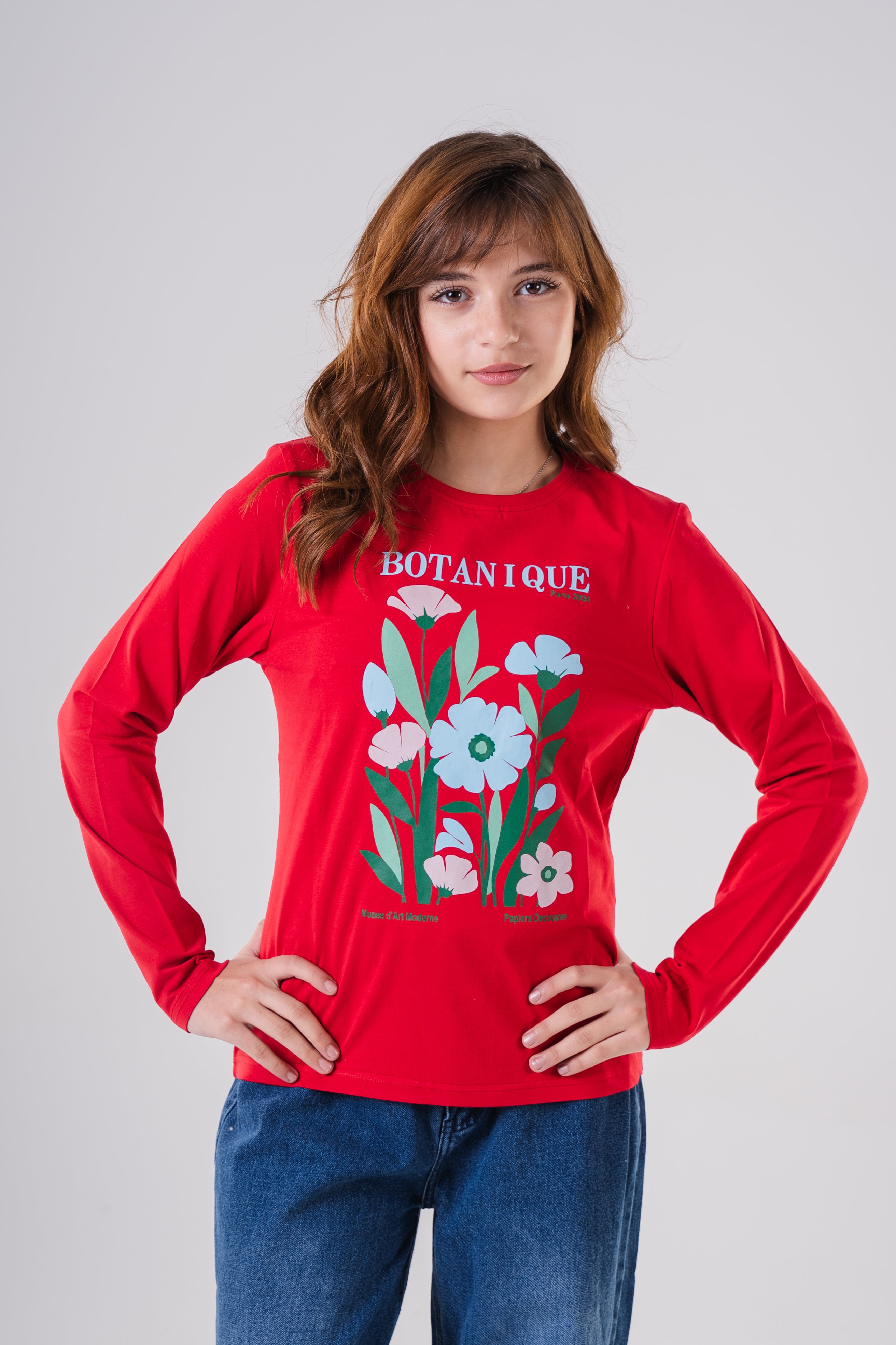 Girls Comfy Cotton Long-Sleeve Top