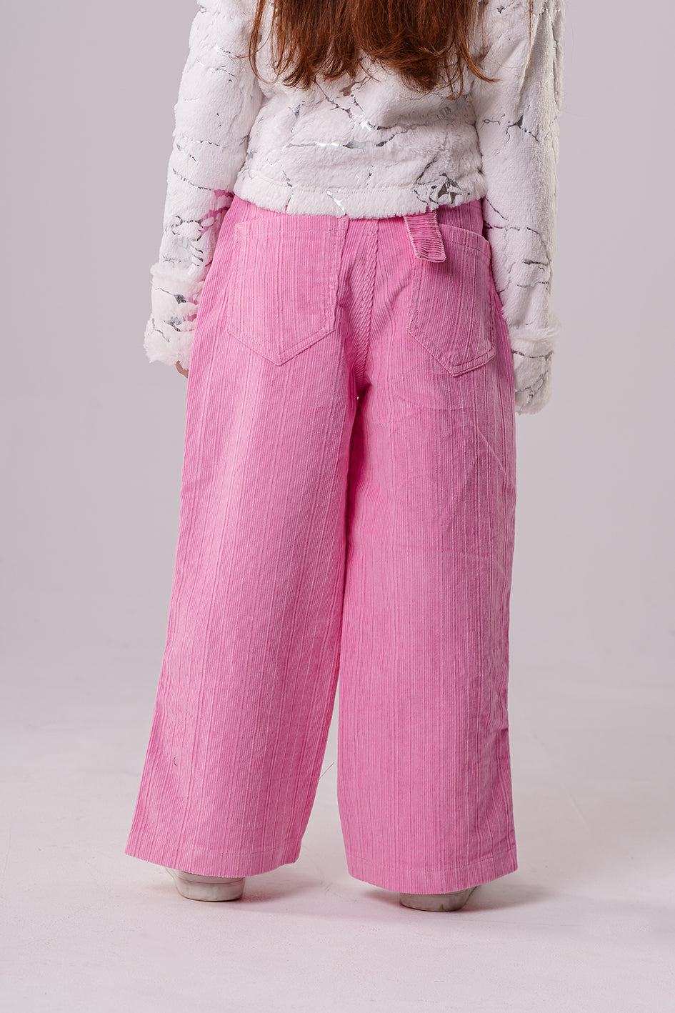 Girls Pink Wide-Leg Trousers