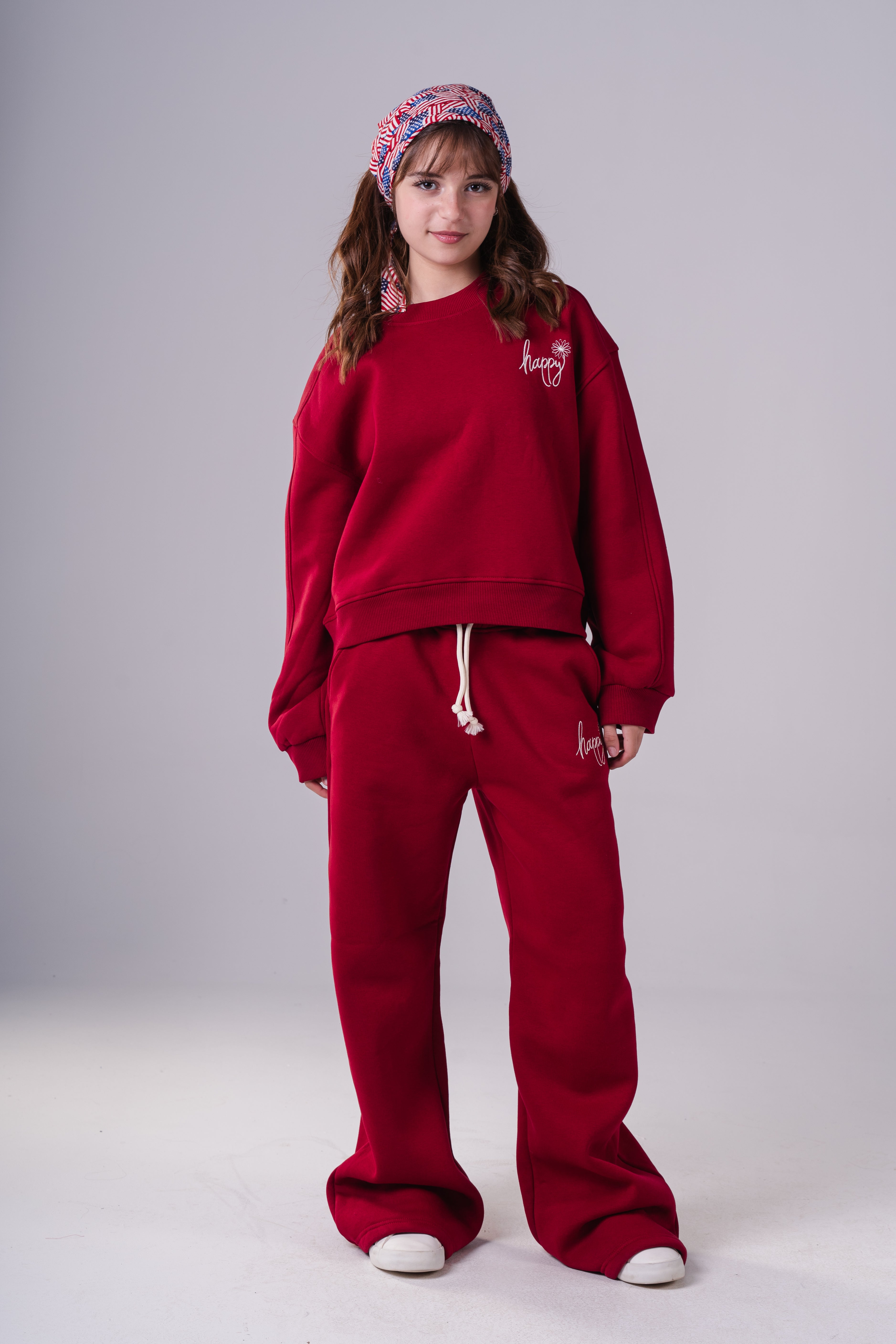 Girls  Plush Fleece Wide-Leg Pajama Set