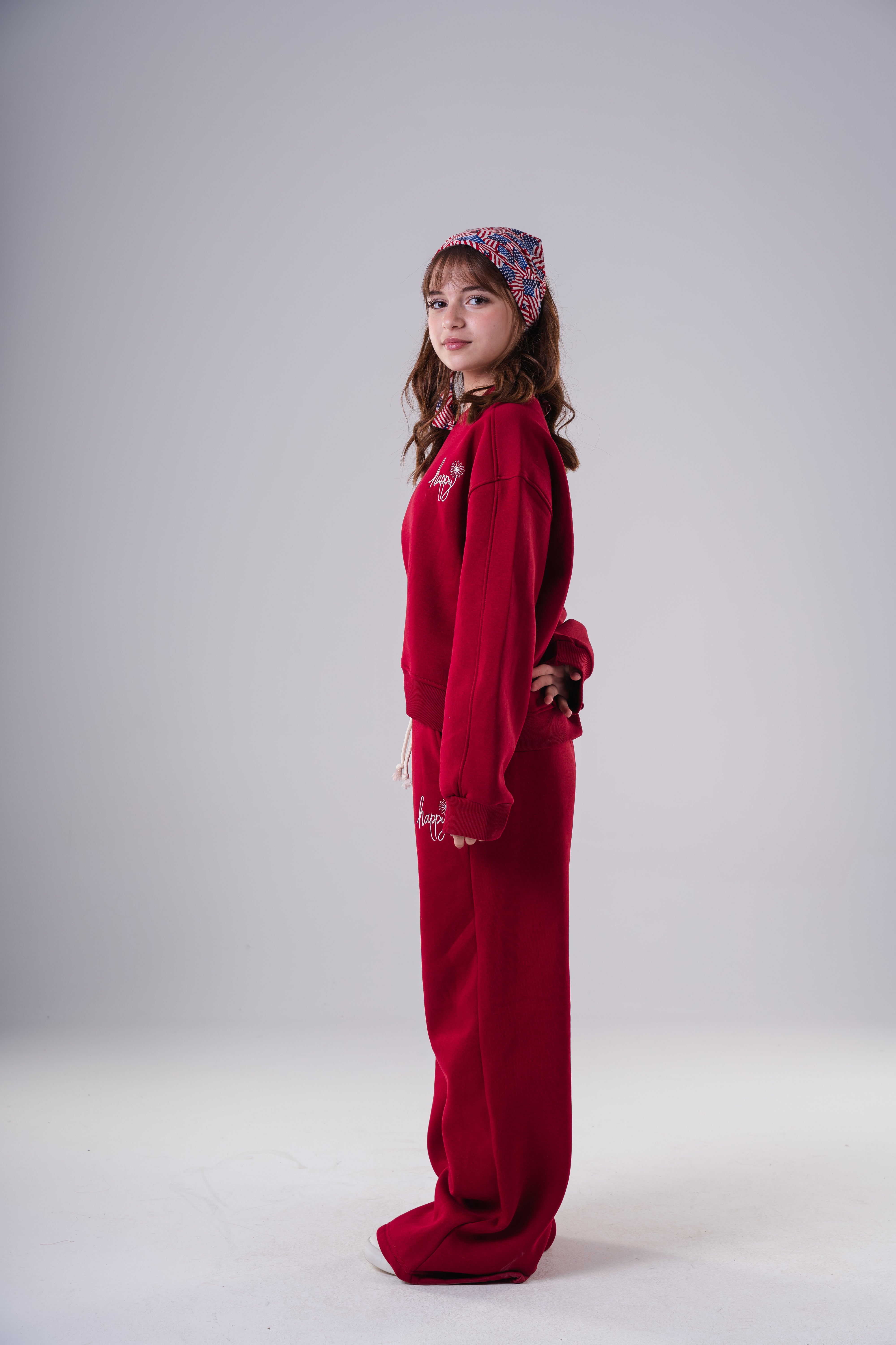 Girls  Plush Fleece Wide-Leg Pajama Set