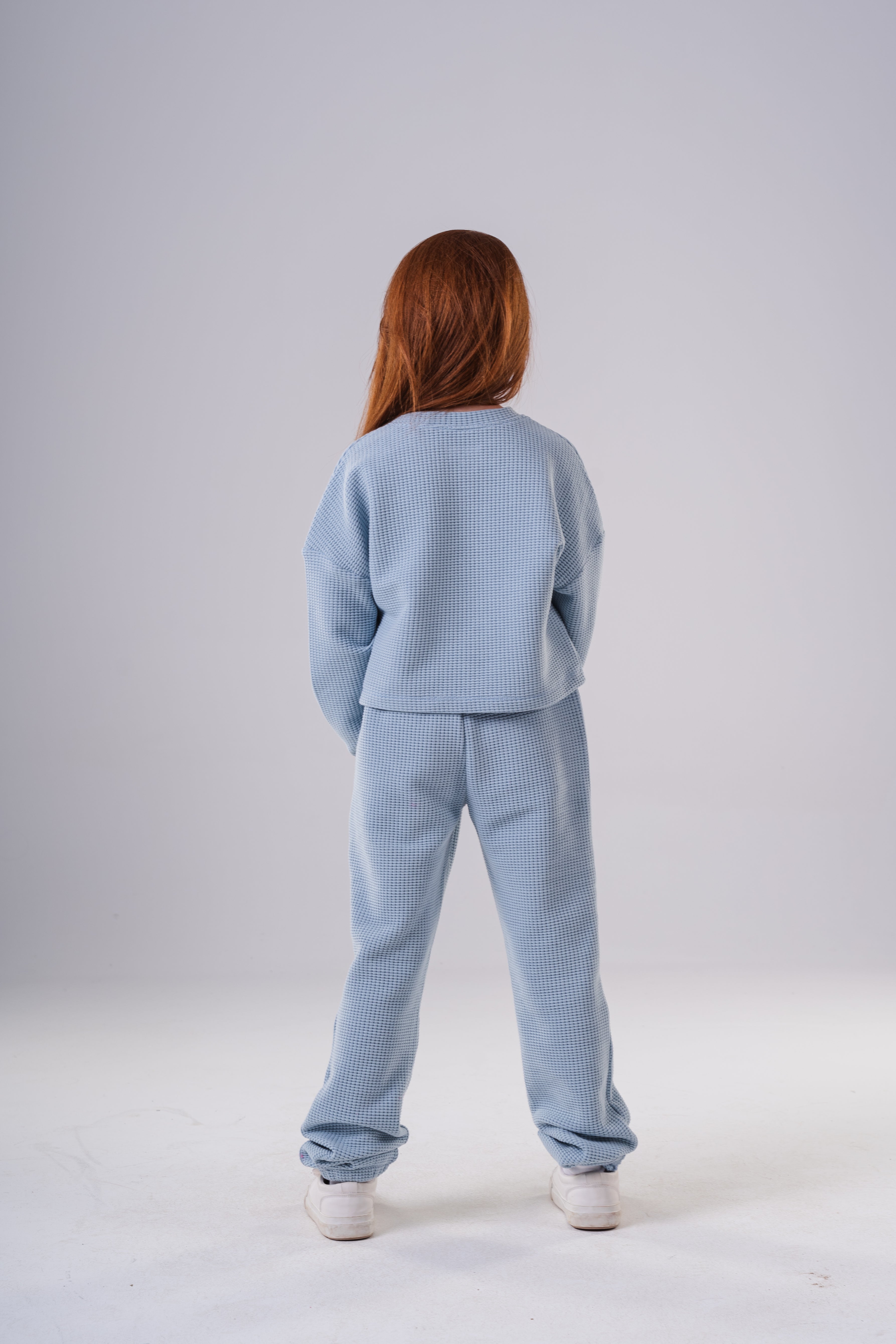 Girls Waffle Knit Loungewear Set
