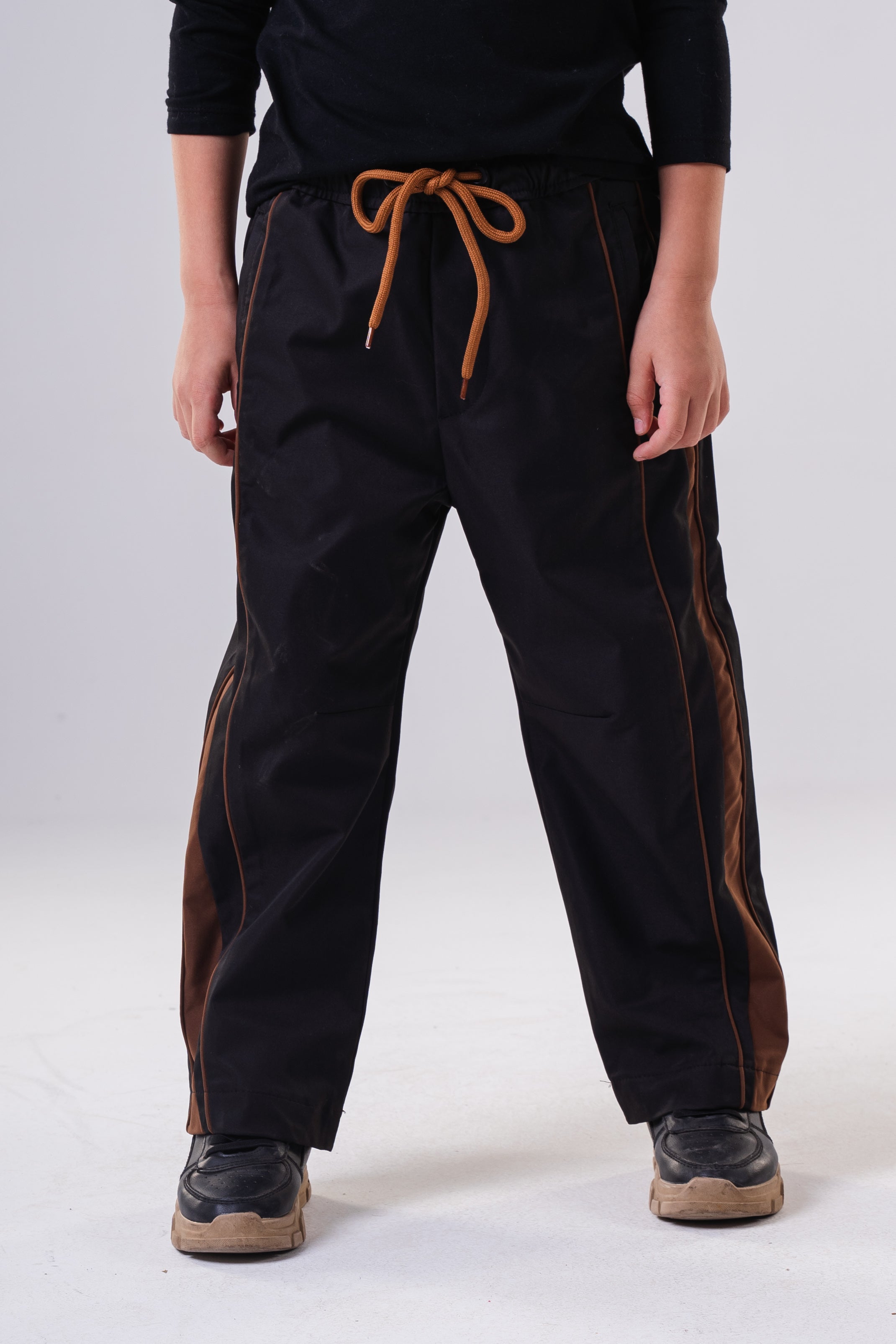Boys Wide-Leg Streetwear Pants with Drawcord
