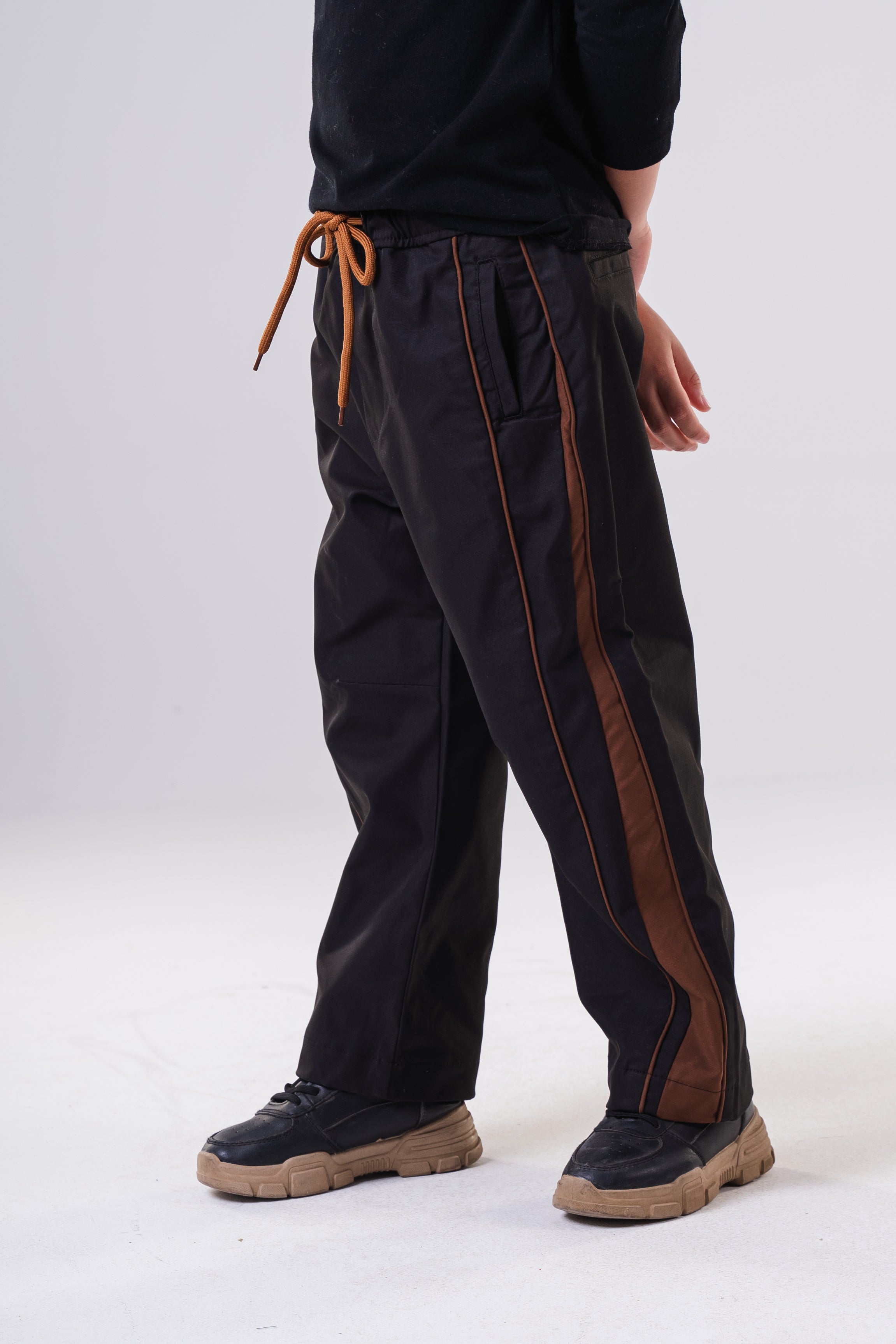 Boys Wide-Leg Streetwear Pants with Drawcord