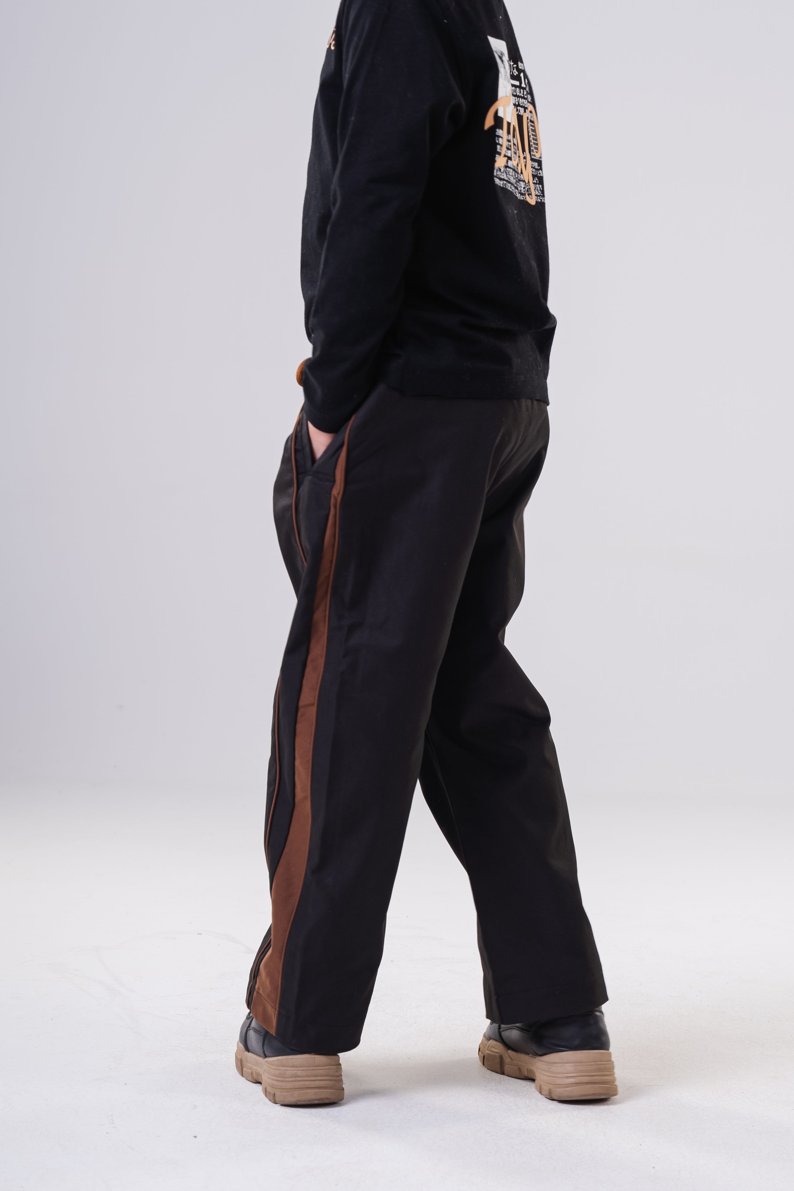 Boys Wide-Leg Streetwear Pants with Drawcord