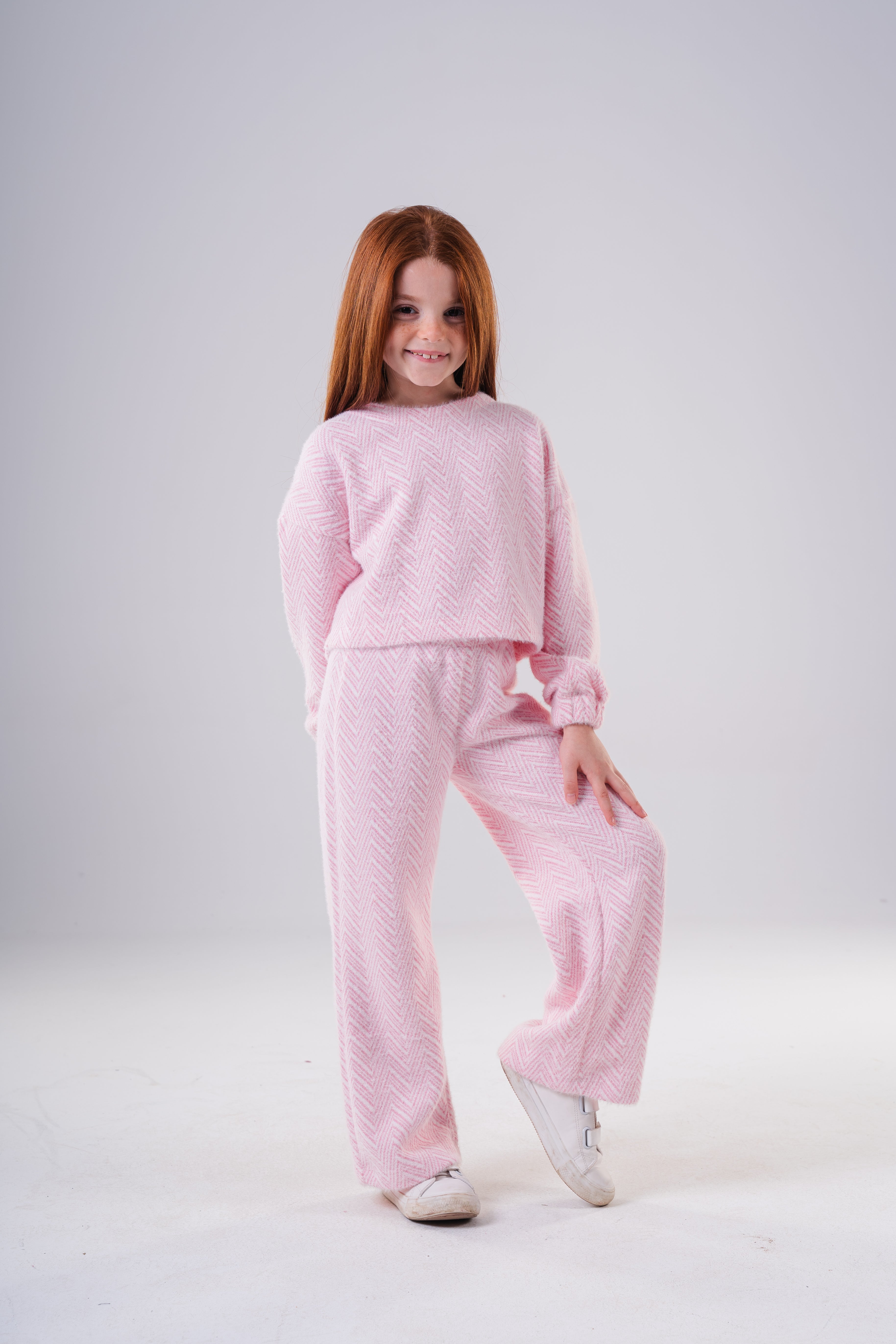 Girls Texture Cozy Knit Two-Piece Set