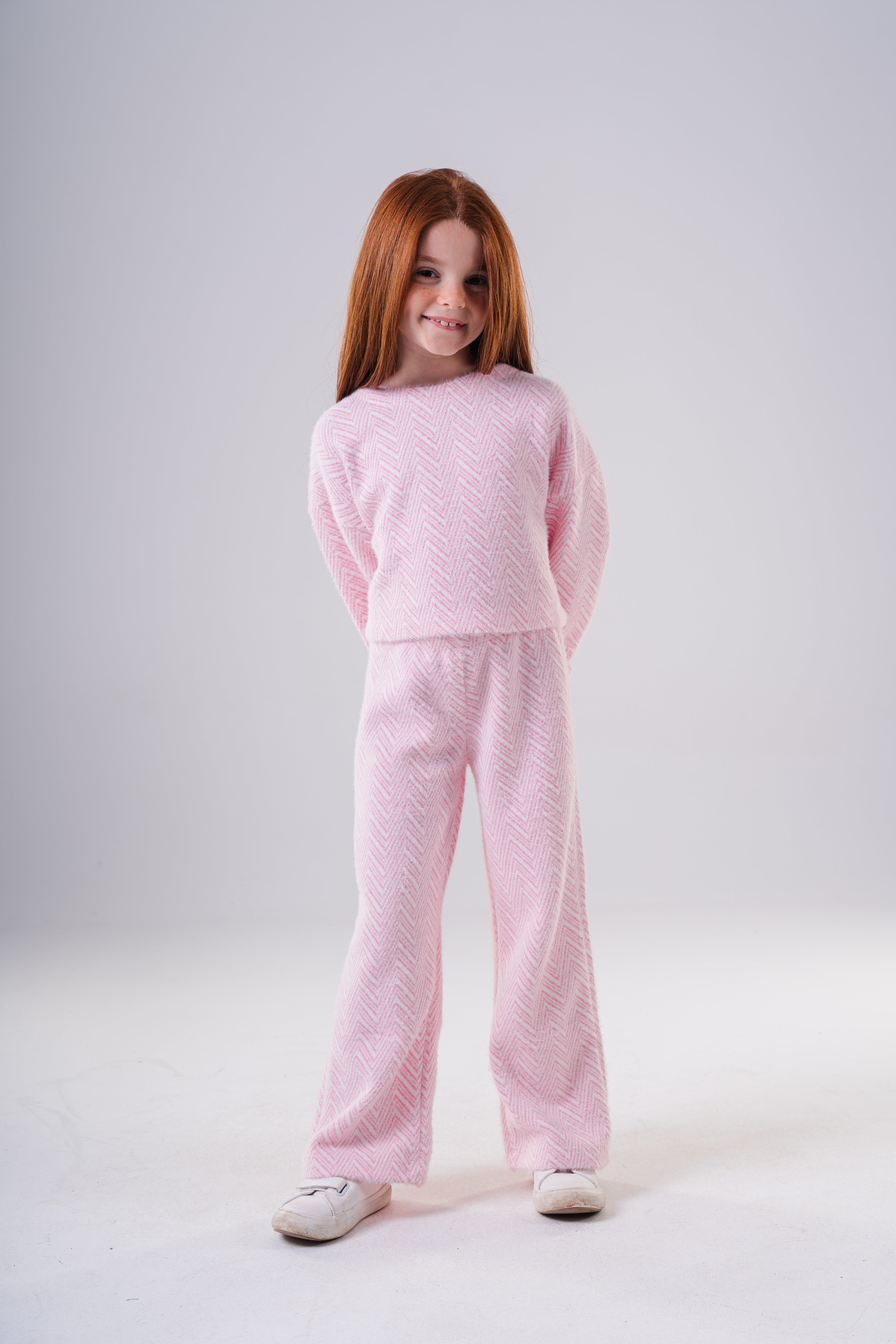 Girls Texture Cozy Knit Two-Piece Set