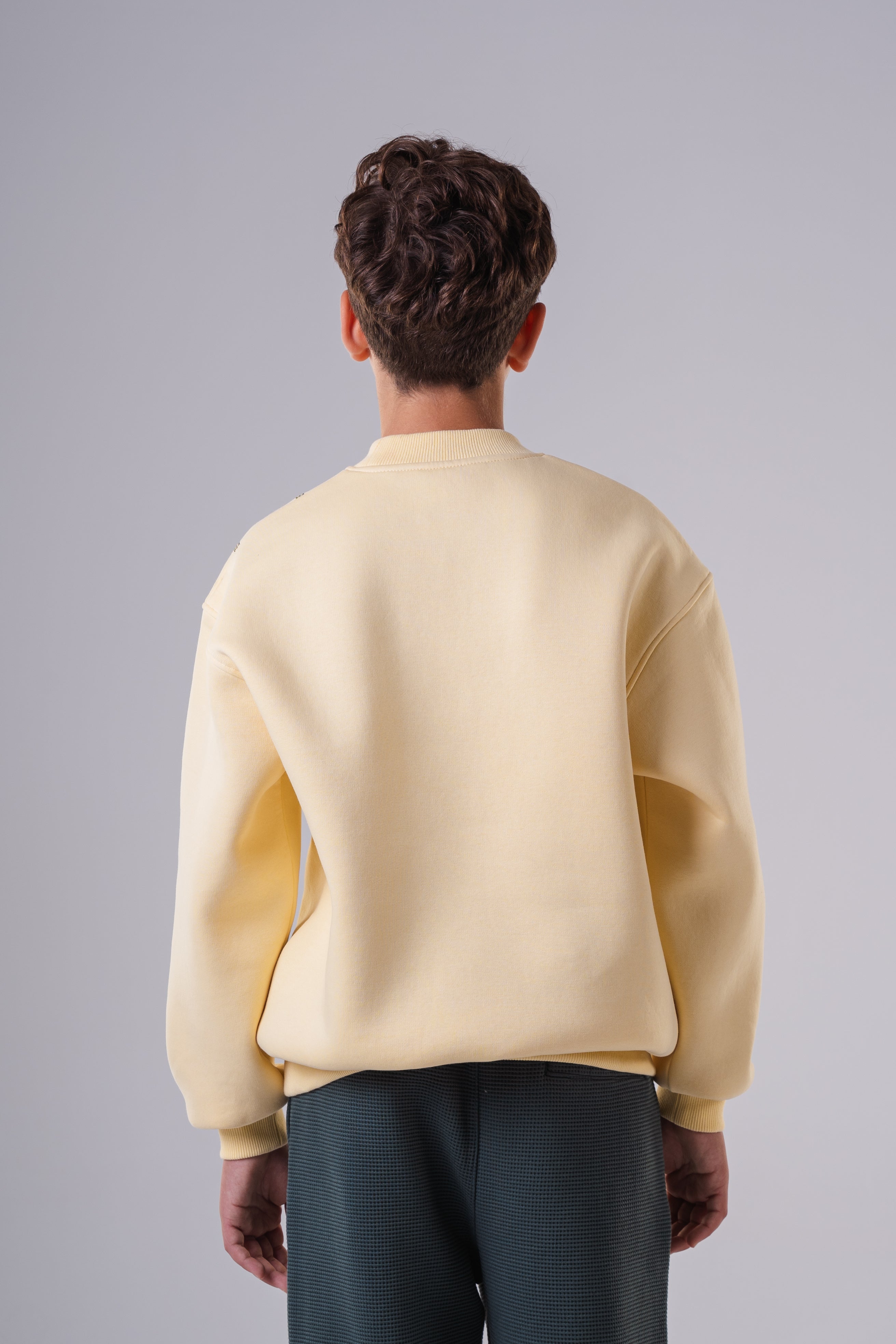 Boys’  Sweatshirt with Contrast Panel Stitching