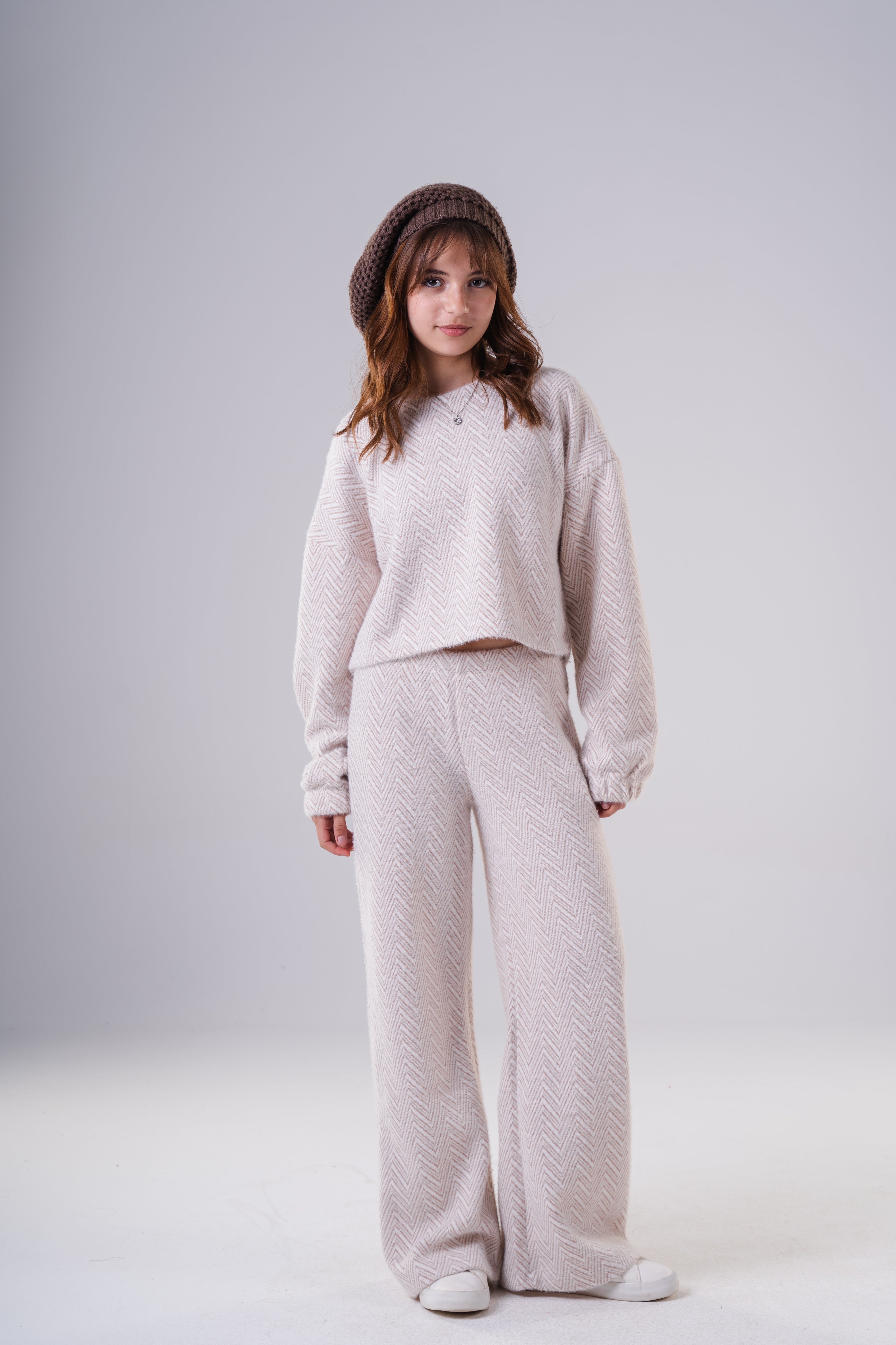 Girls Texture Cozy Knit Two-Piece Set