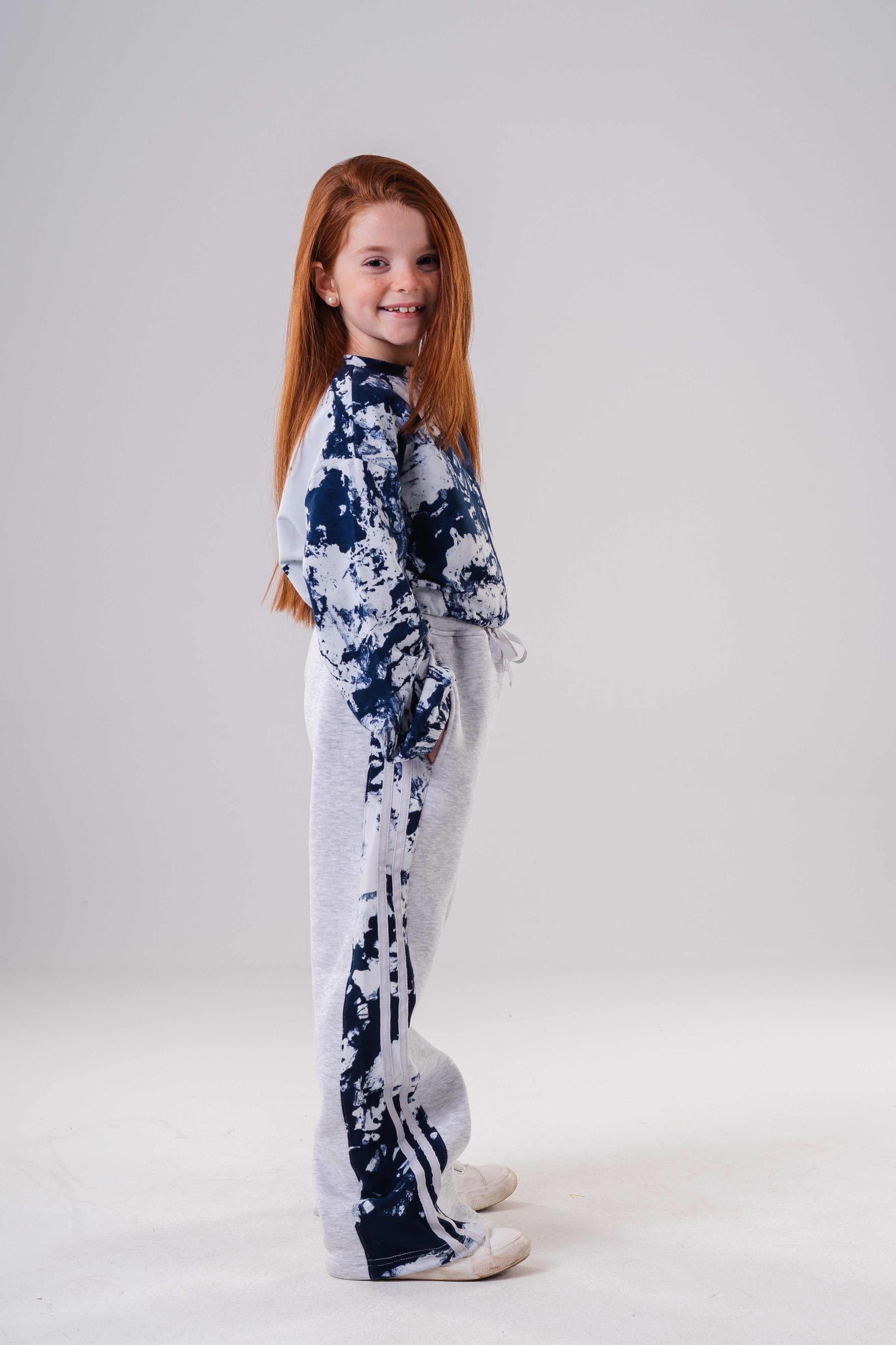 Girls Tie-Dye Cropped Sweatshirt