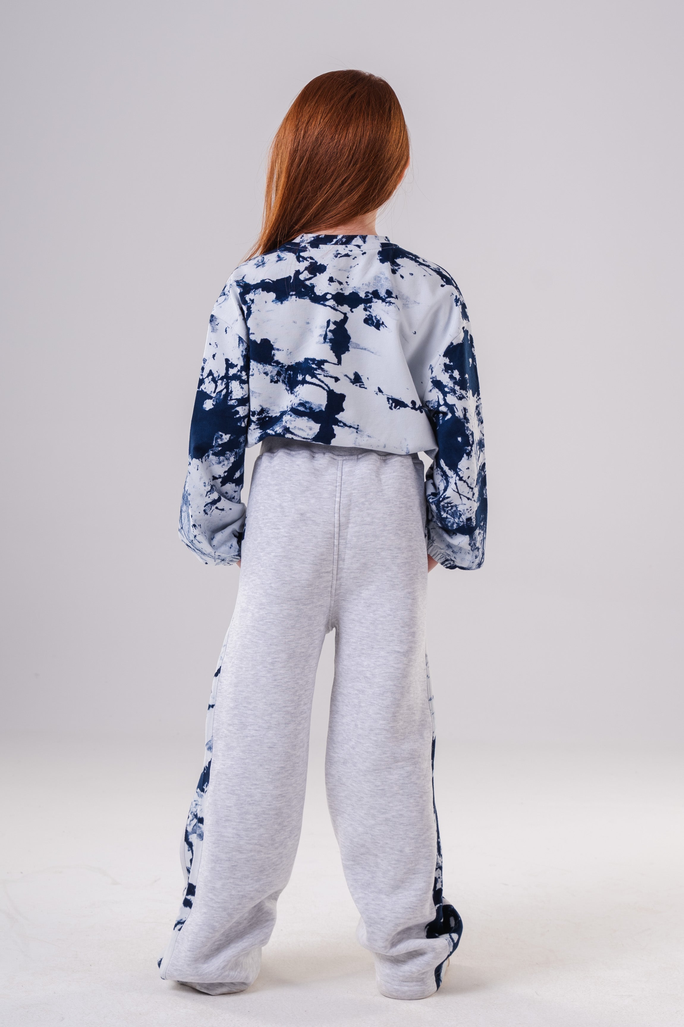 Girls Tie-Dye Cropped Sweatshirt