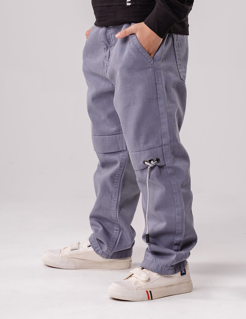 Boys Gray Cargo Trousers