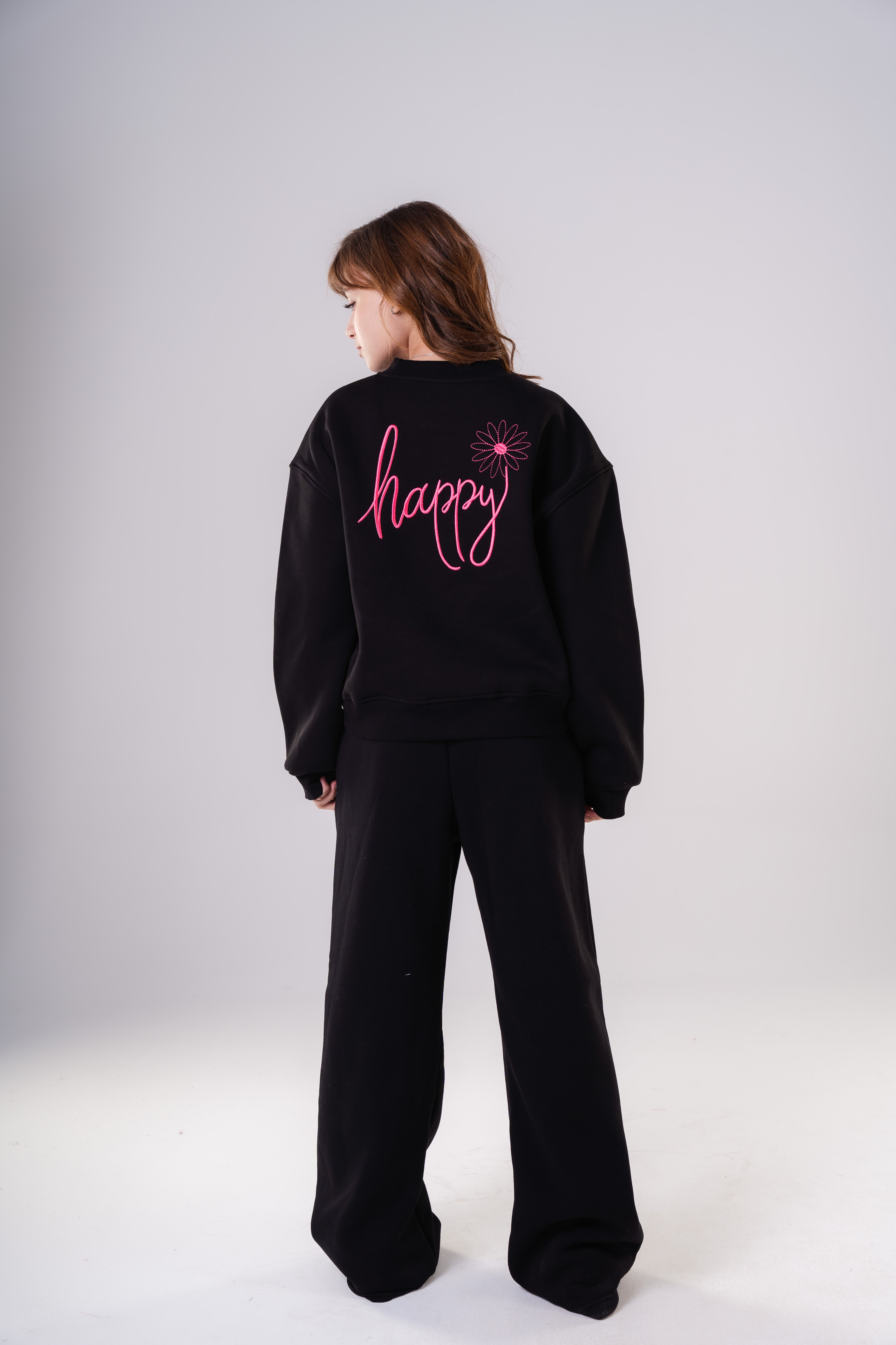 Girls  Plush Fleece Wide-Leg Pajama Set