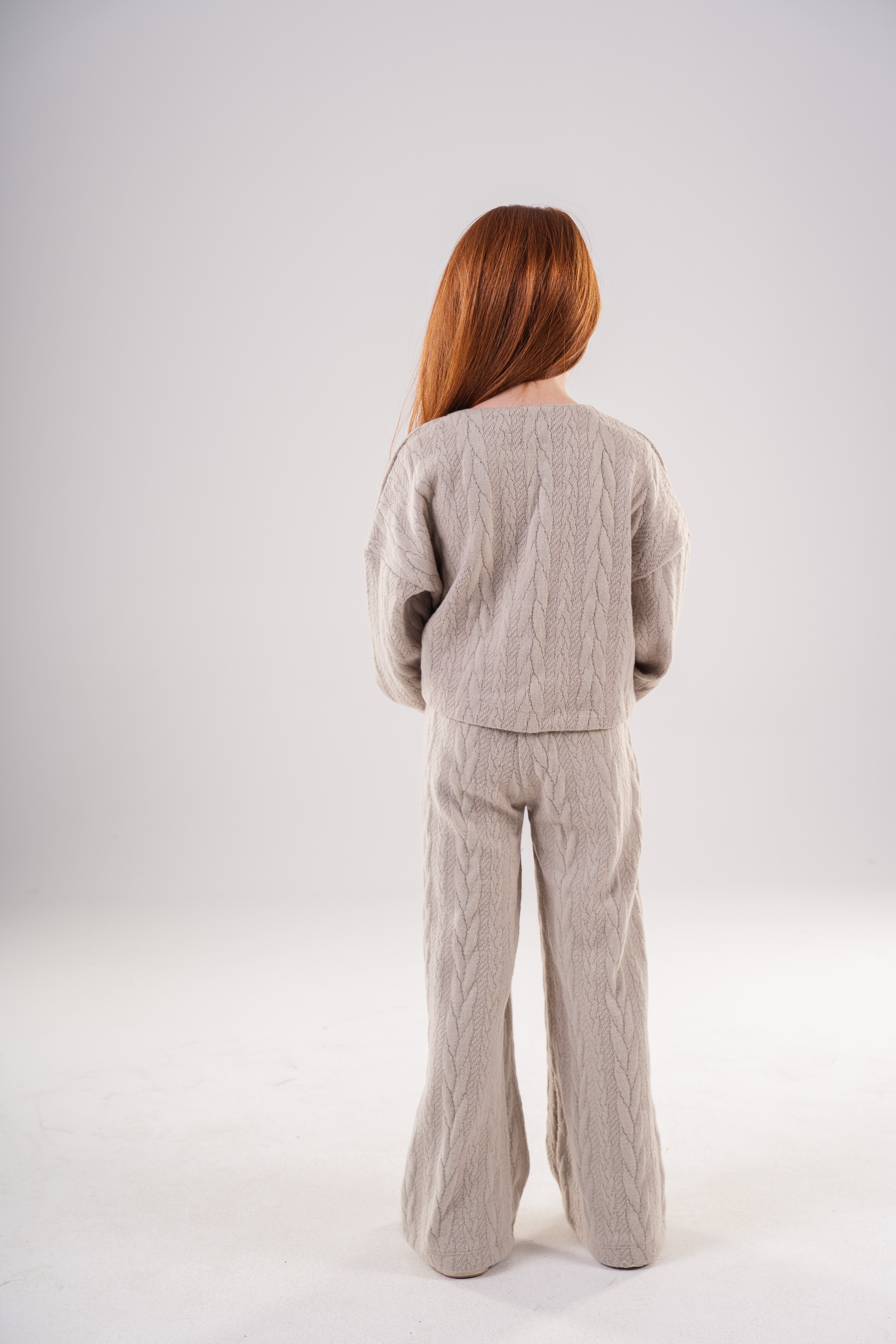 Girls Cozy Knitted Loungewear Set