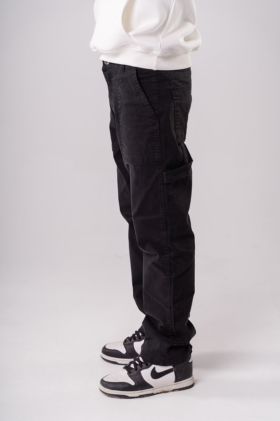 Boys Black Straight Fit Trousers