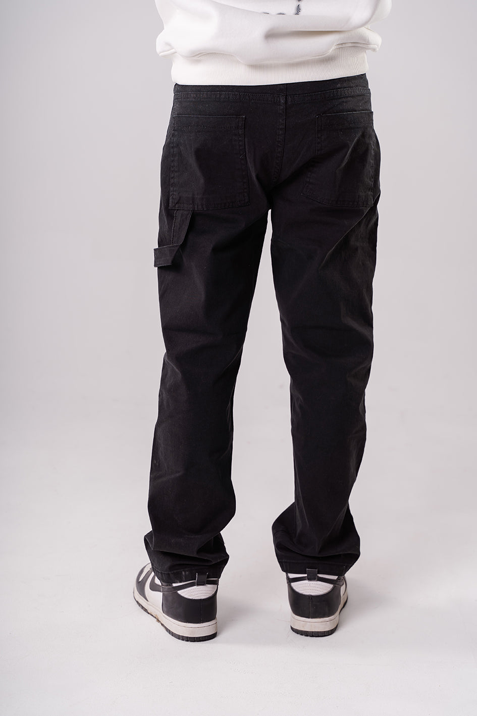 Boys Black Straight Fit Trousers