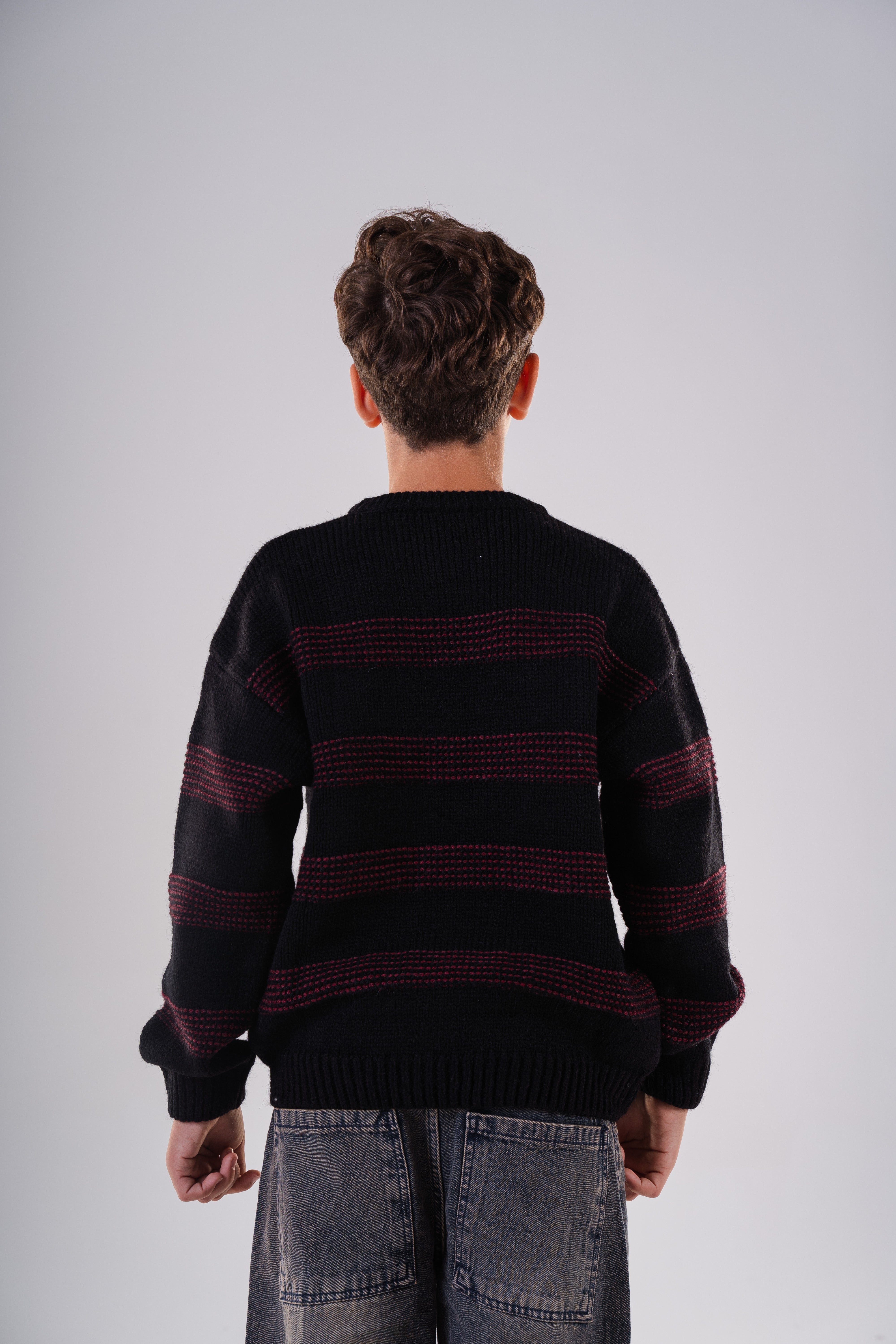 Boy's Classic Striped Knit Crewneck Sweater