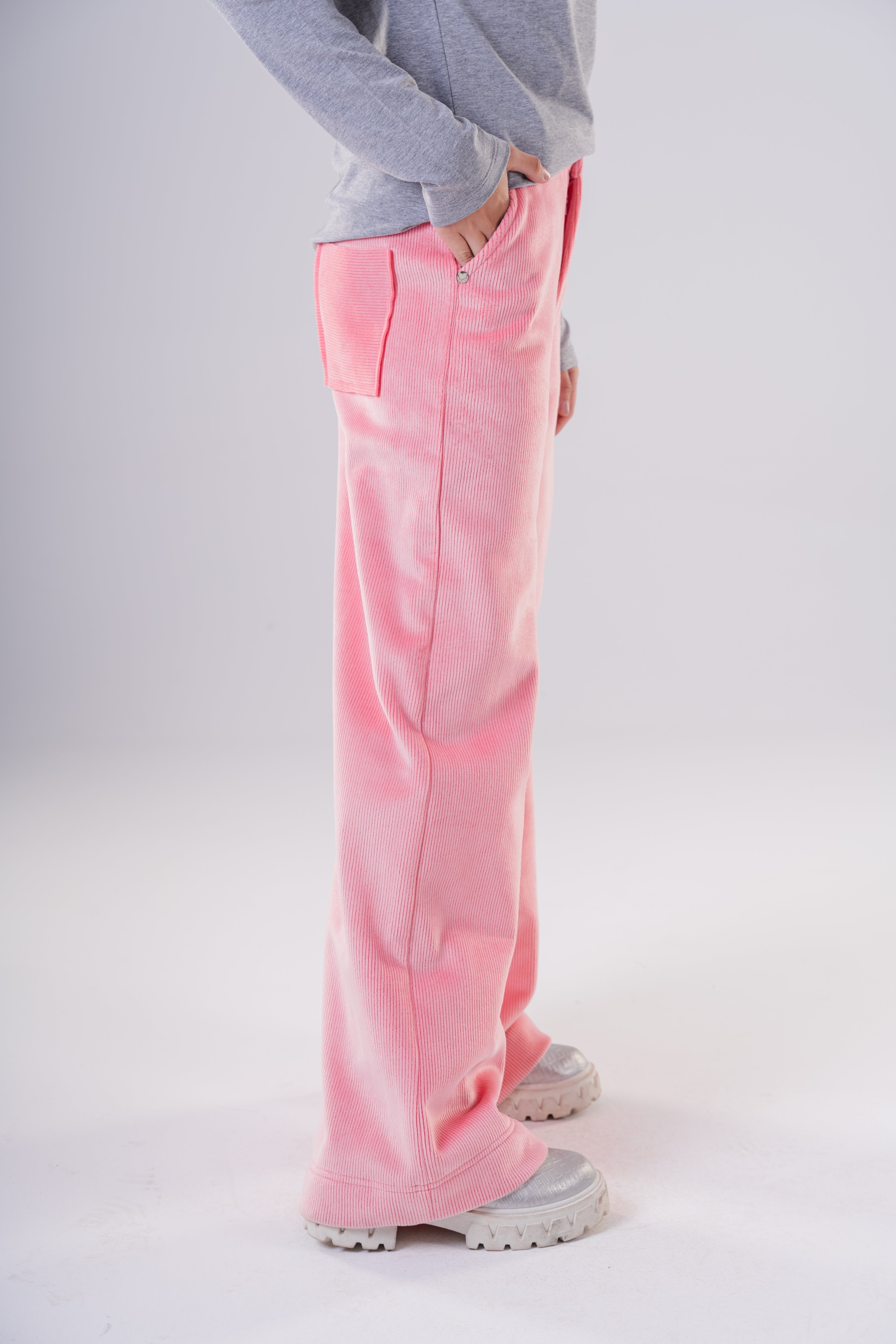 Girls' Corduroy Wide-Leg Trousers