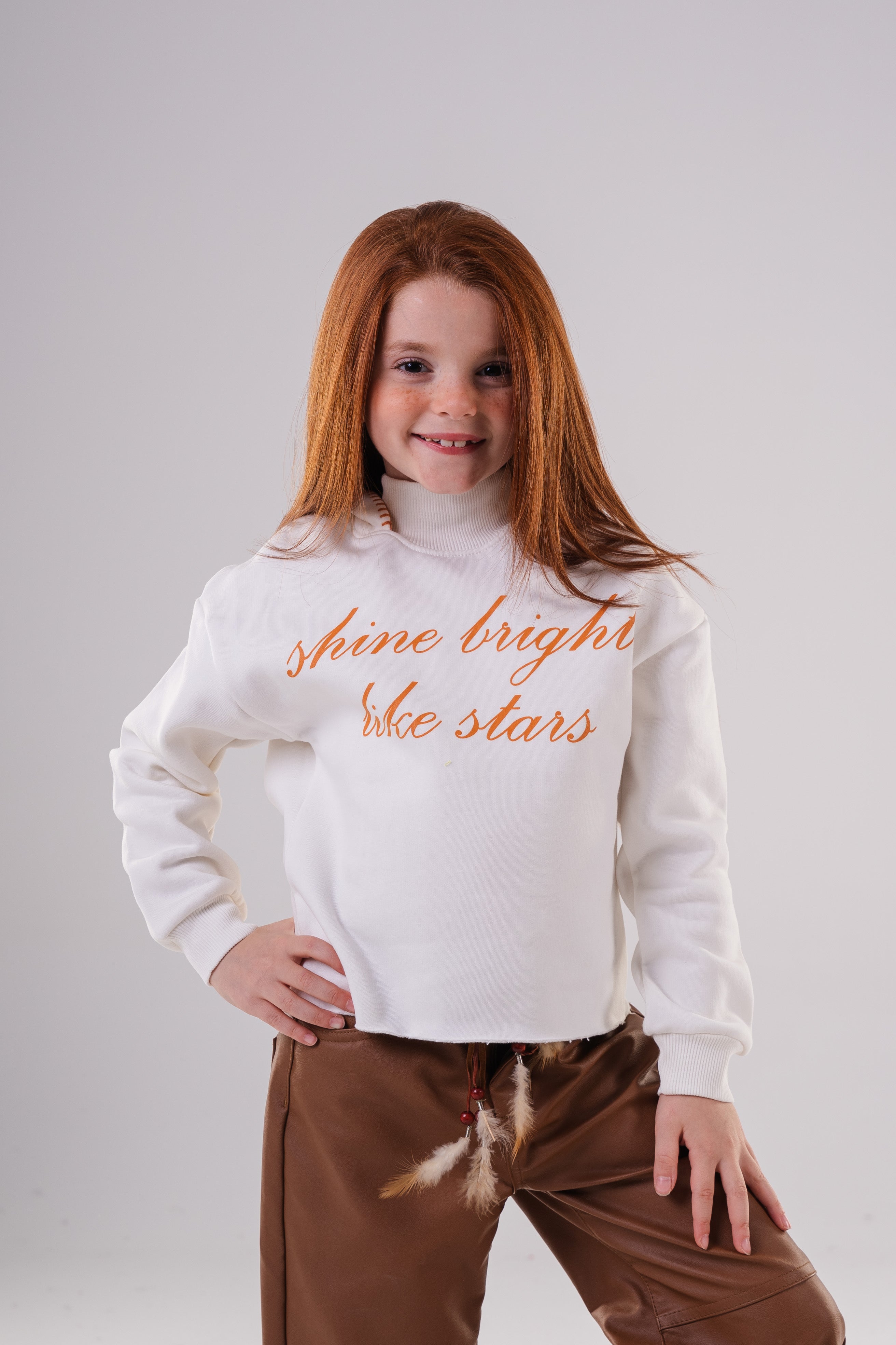 Girls Unique Hoodie with Contrast Hood Trim