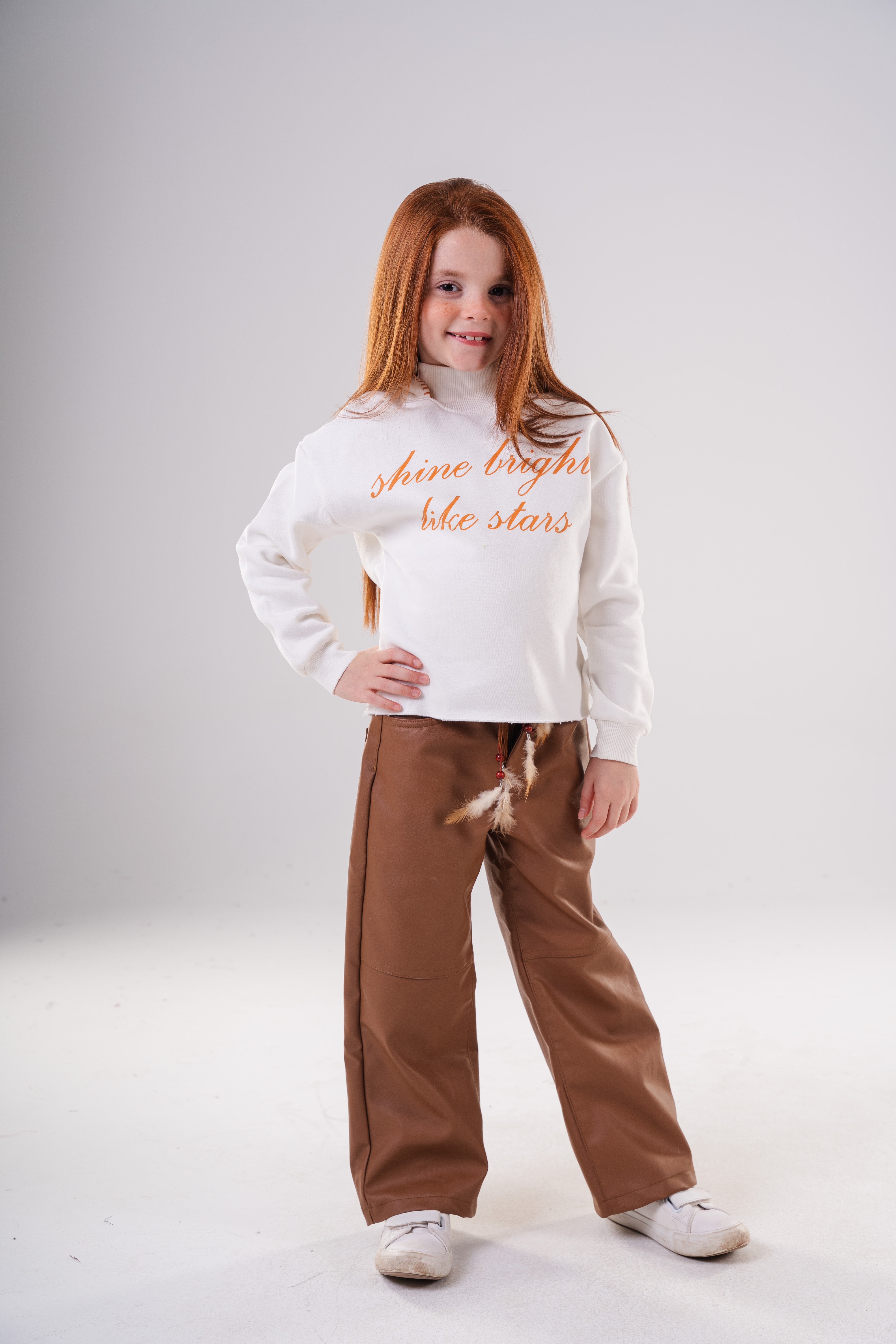 Girls Unique Hoodie with Contrast Hood Trim