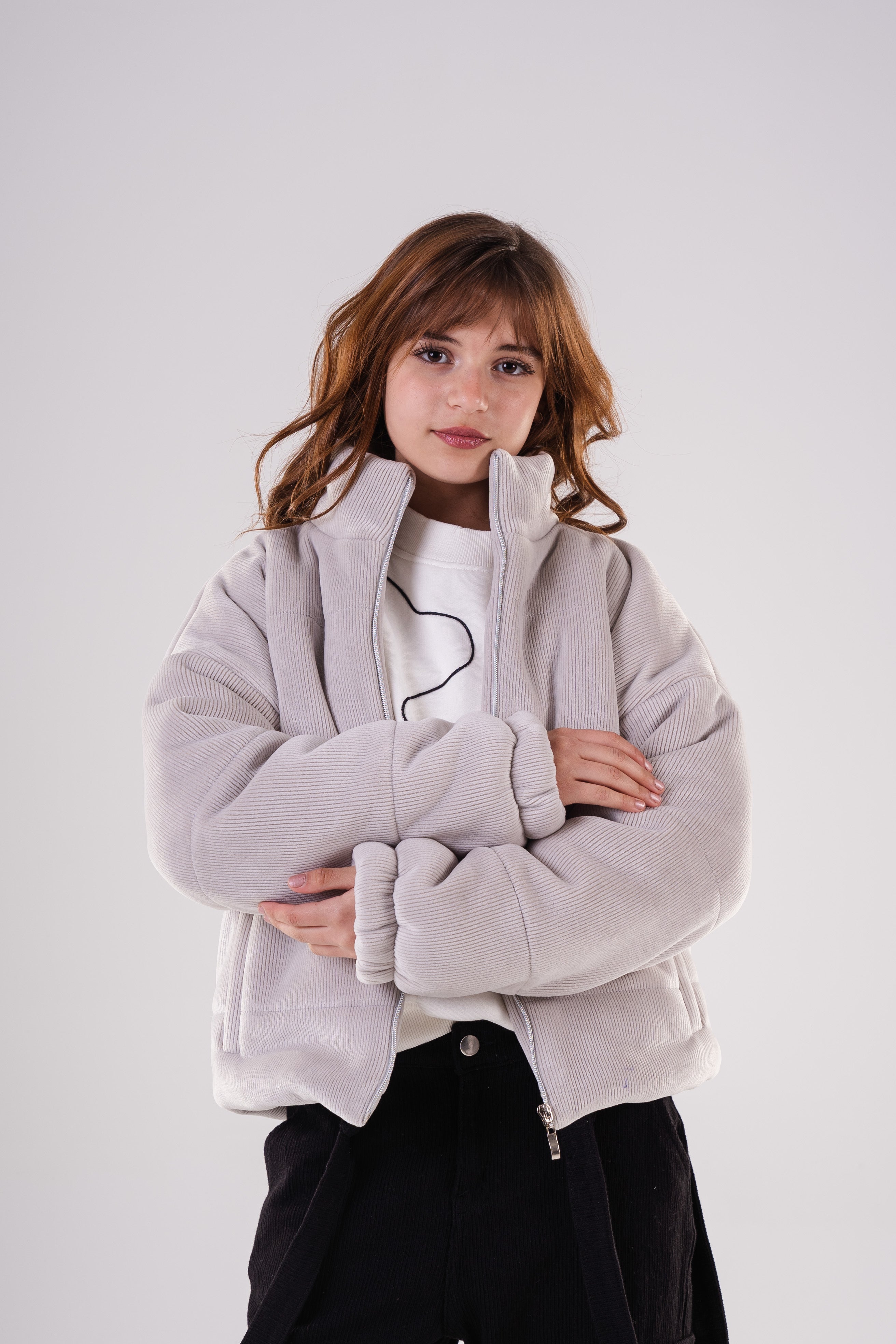 Girls' Corduroy Bomber Jacket