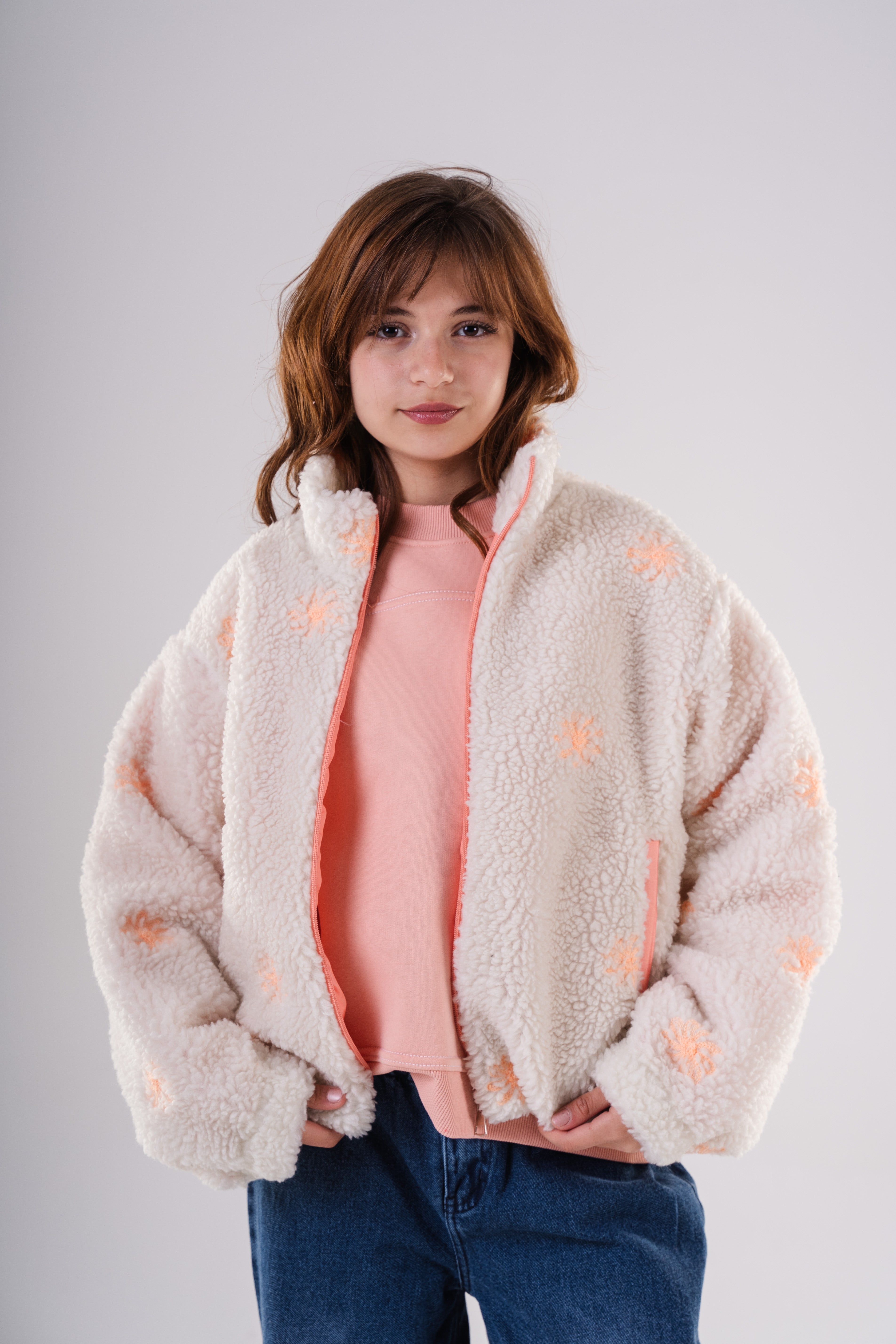 Girls Snowflake Snuggler Fur Jacket