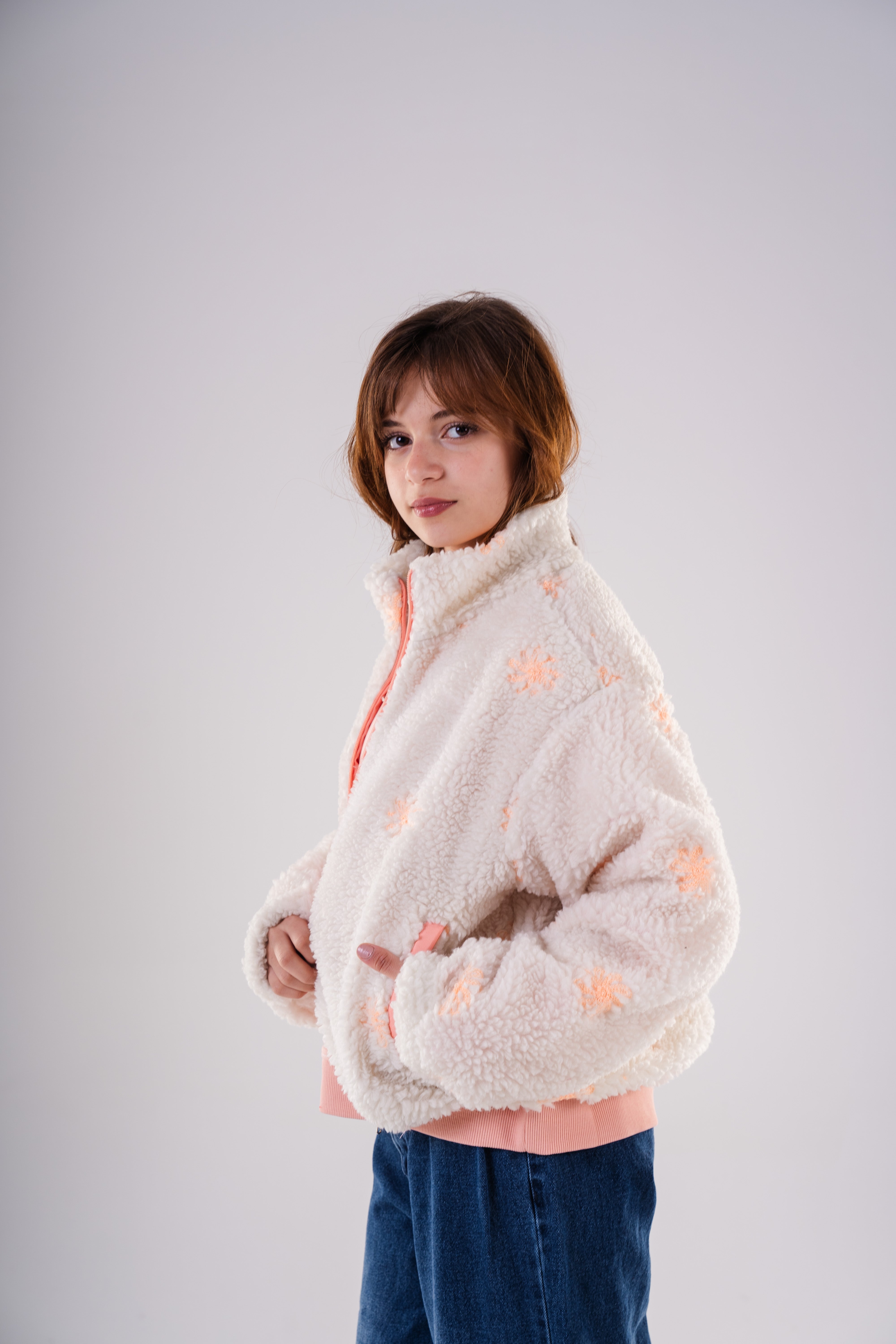 Girls Snowflake Snuggler Fur Jacket