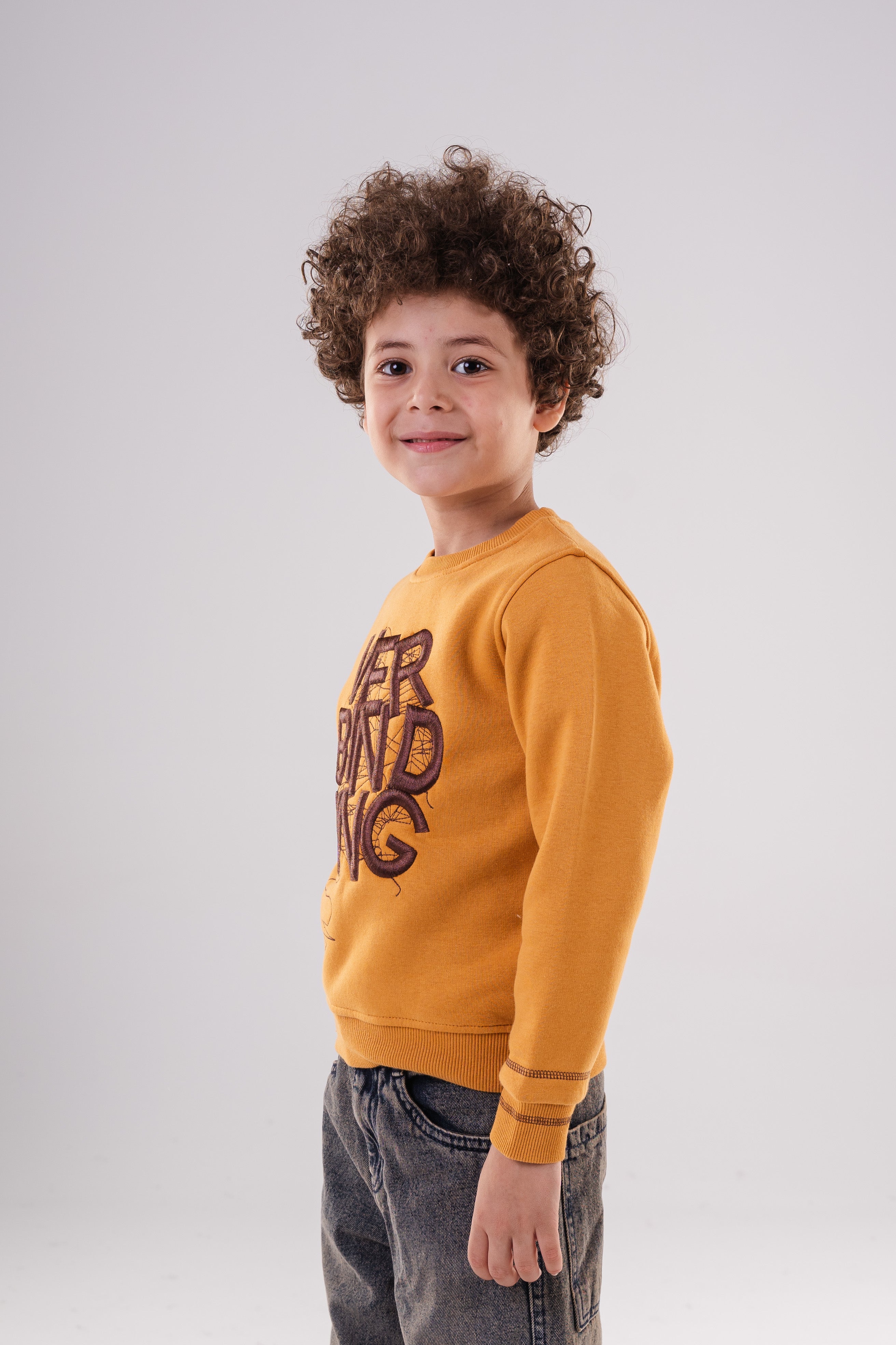 Boy's Crewneck Sweatshirt with  Embroidery