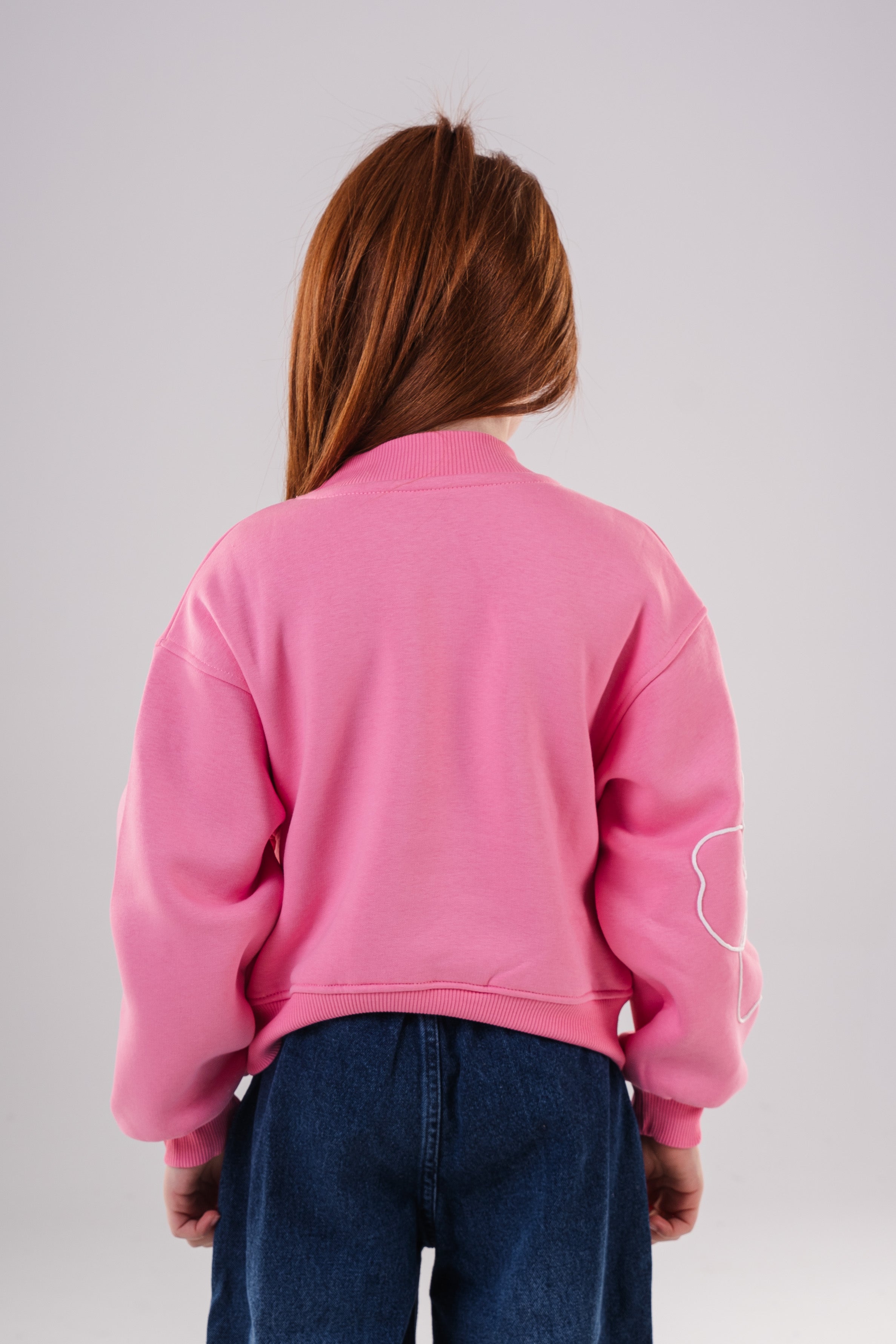 Girls Unique Crewneck Knit Sweatshirt