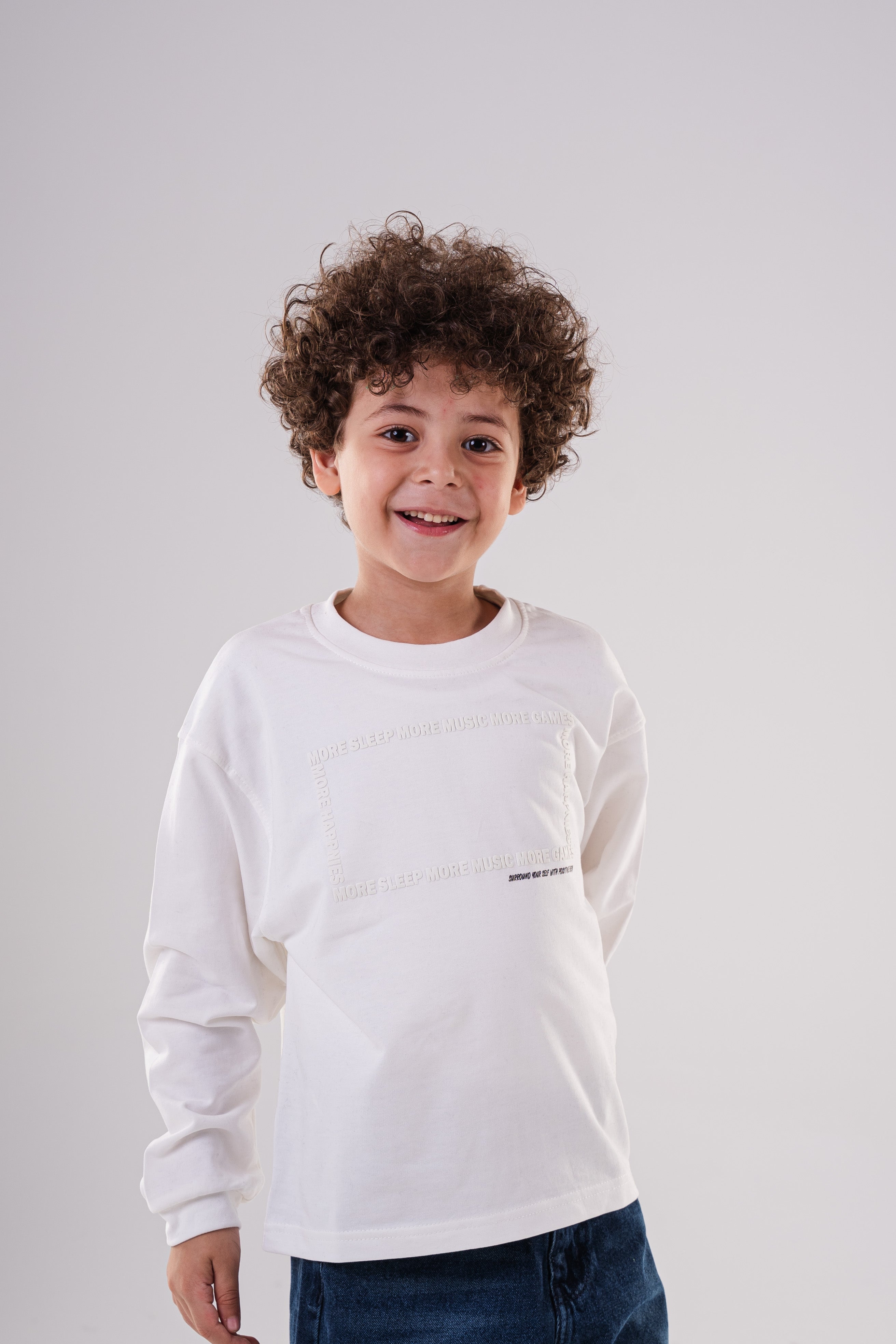 Boy's Relaxed Fit Crewneck Sweatshirt with Print
