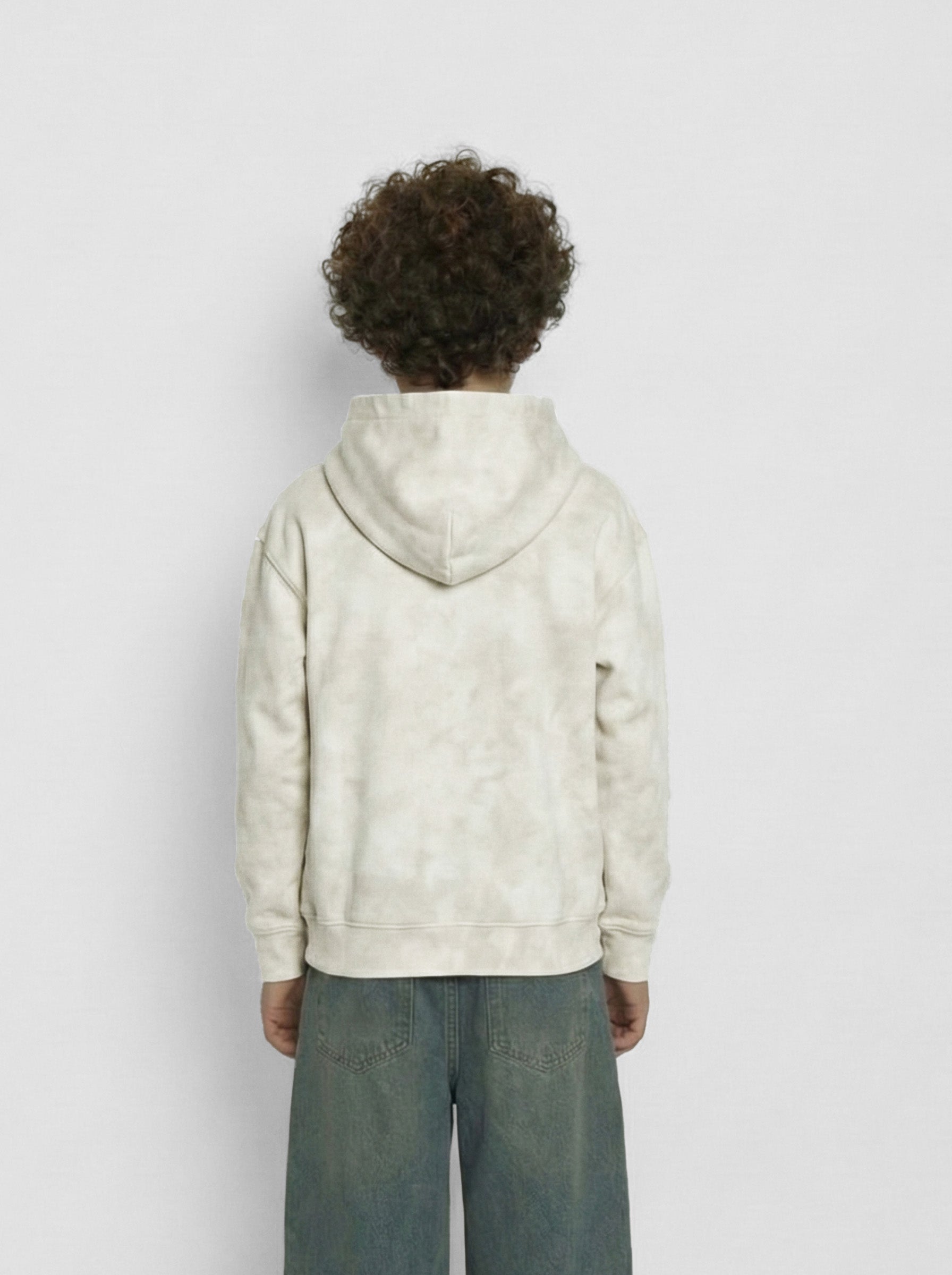 Boys Stone Washed Fleece Hoodie with Rivet Accents