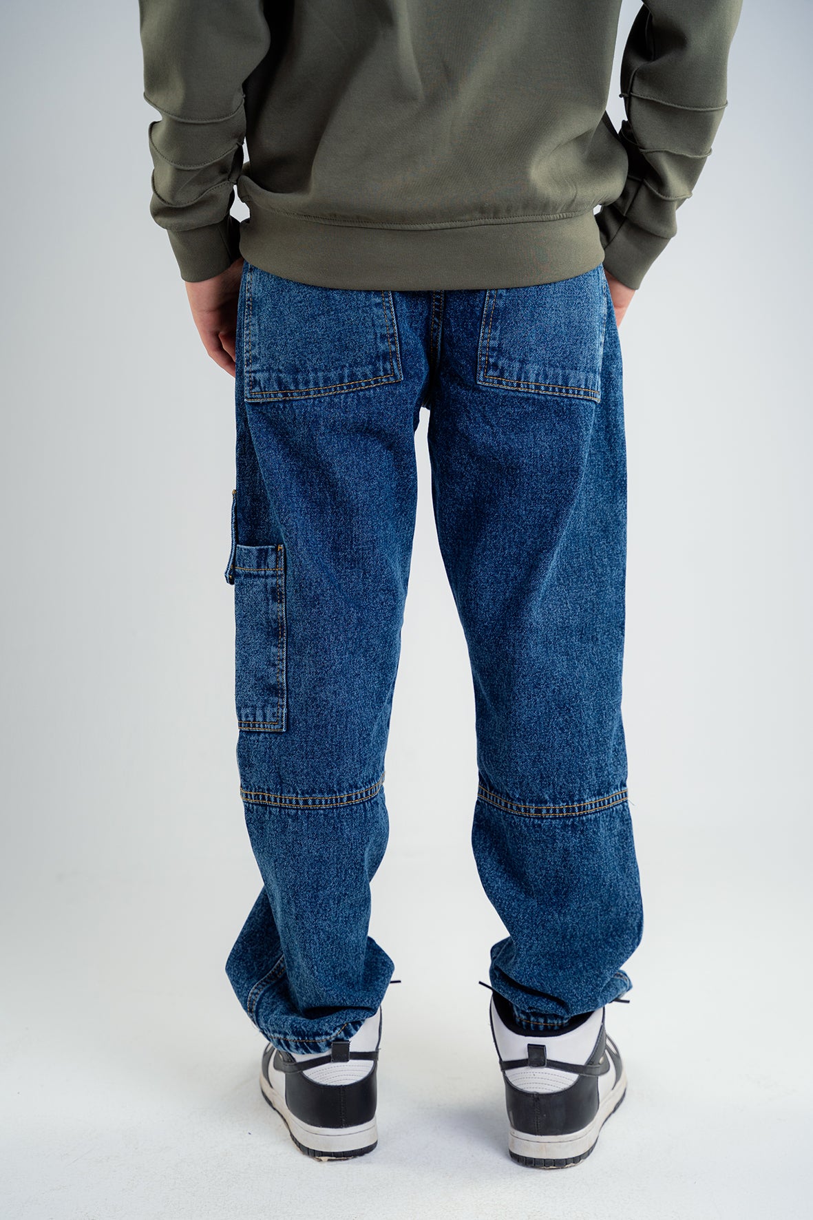 Boys Straight Fit Blue Denim Jeans With Side Pockets