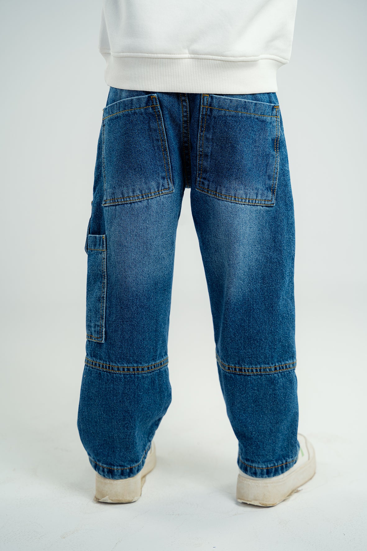 Boys Straight Fit Light Blue Denim Jeans With Side Pockets