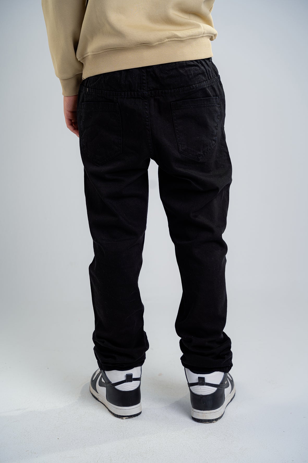 Boys Black Cargo Trousers