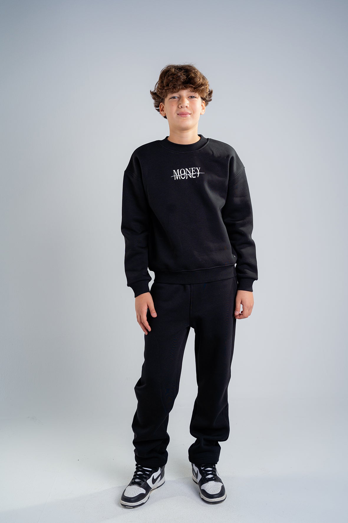 Boys Black Pajamas With Print On Back