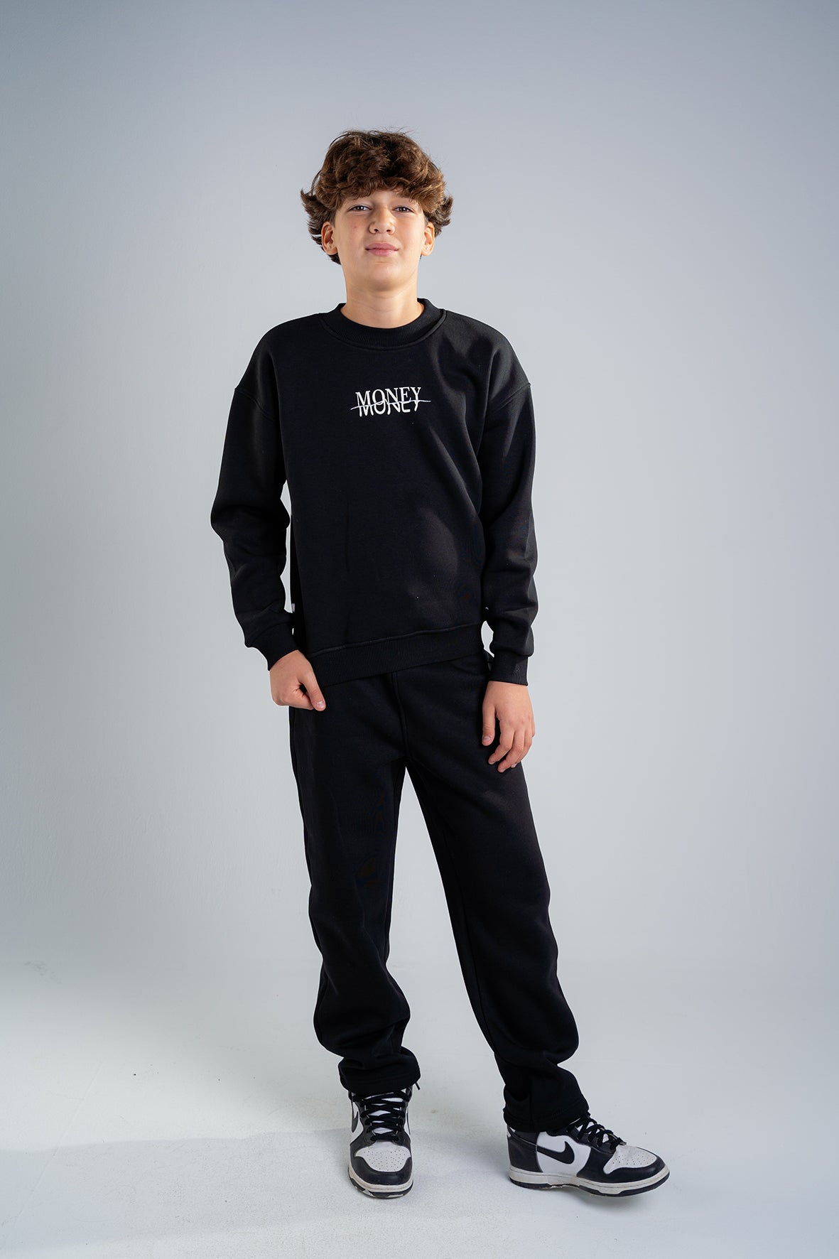 Boys Black Pajamas With Print On Back