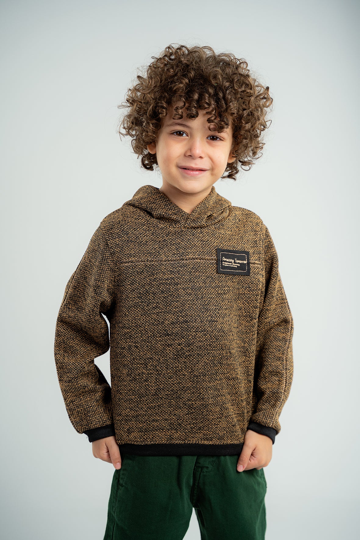 Boys Dark Brown Hoodie