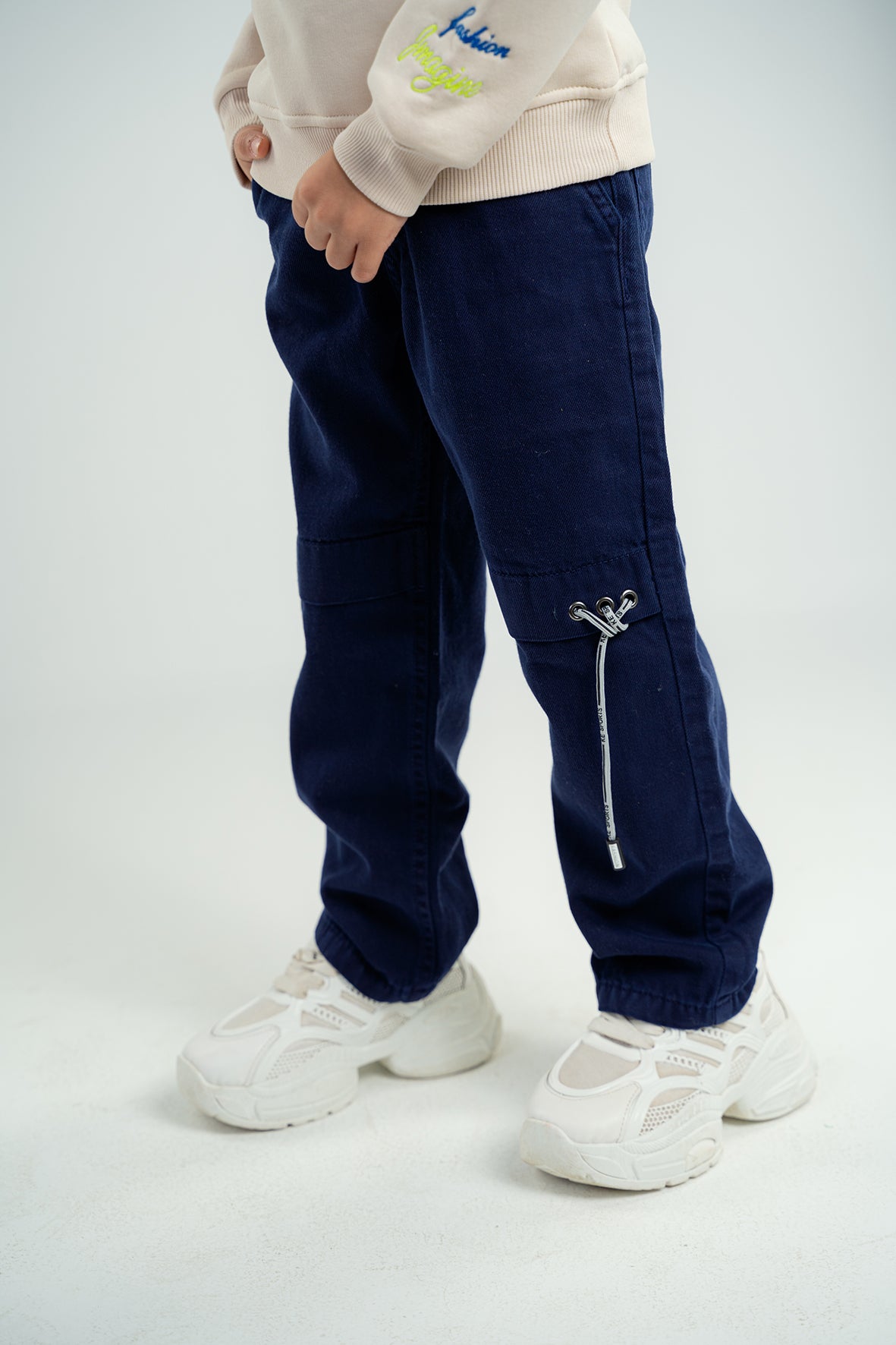 Boys Navy Cargo Trousers